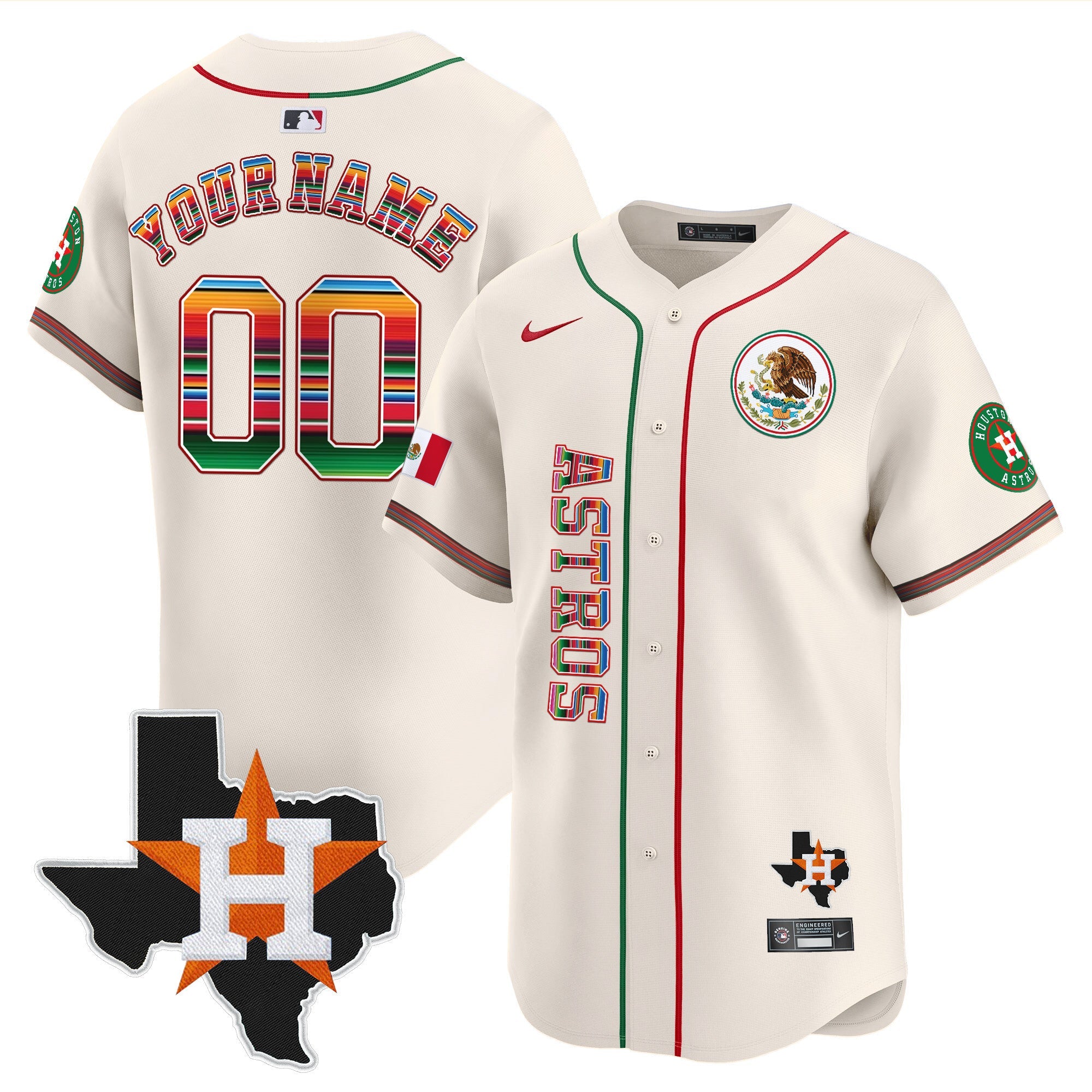Houston Mexico Vapor Premier Limited Custom Jersey V4