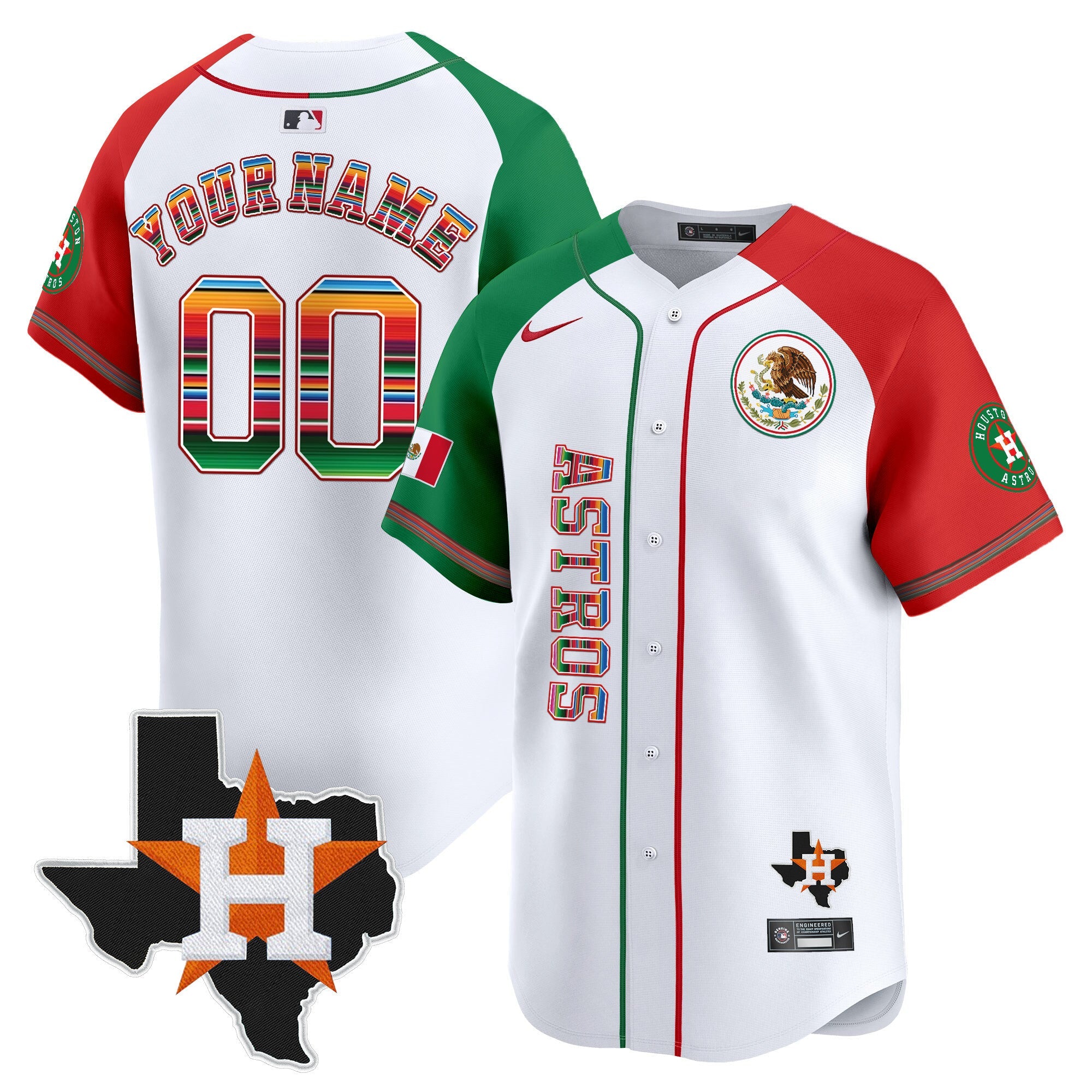 Houston Mexico Vapor Premier Limited Custom Jersey V4