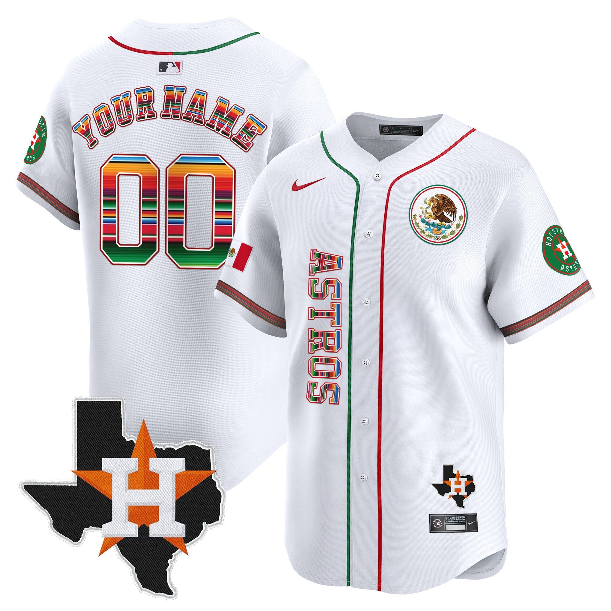 Houston Mexico Vapor Premier Limited Custom Jersey V4