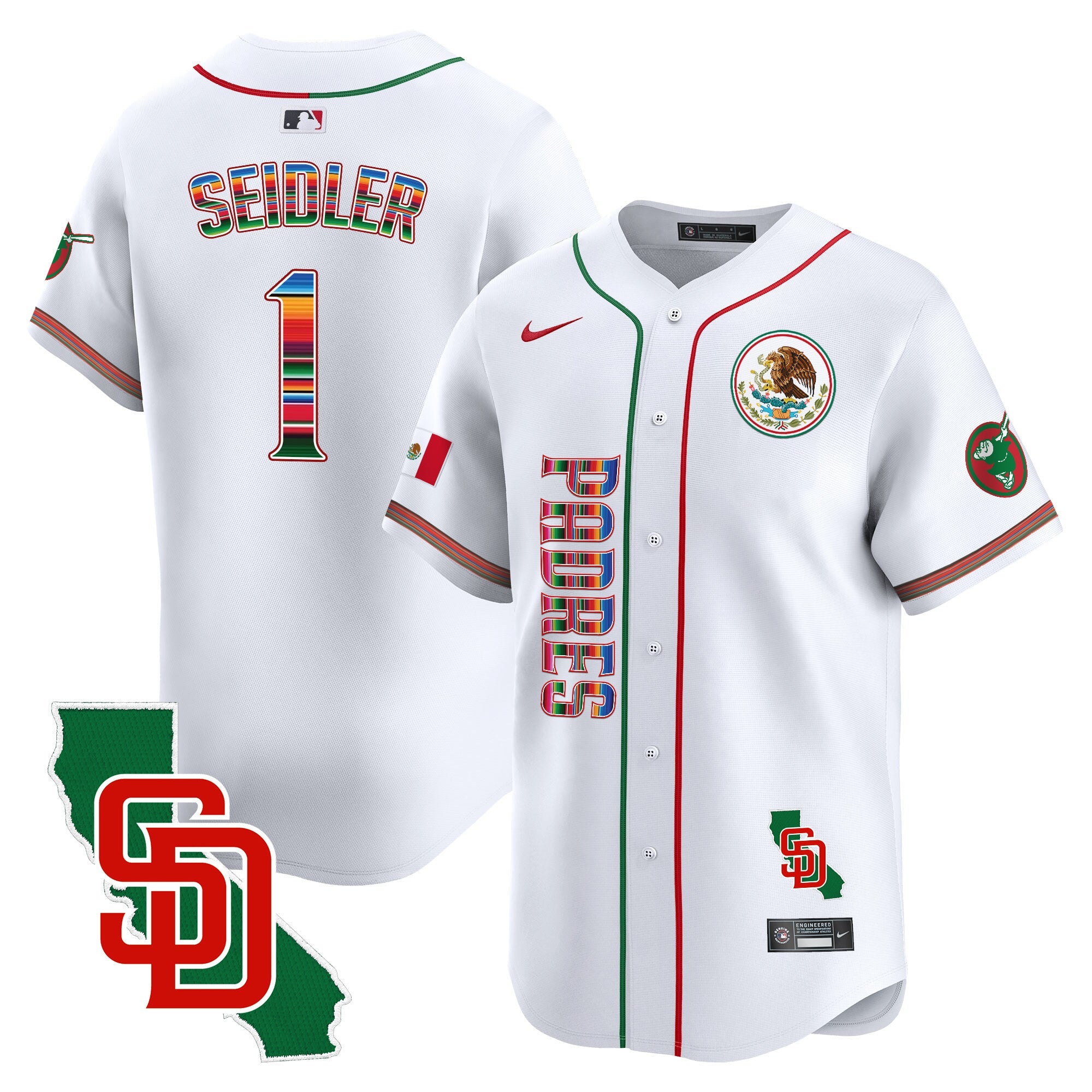 Men’s Mexico California Patch Vapor Premier Limited Jersey V2