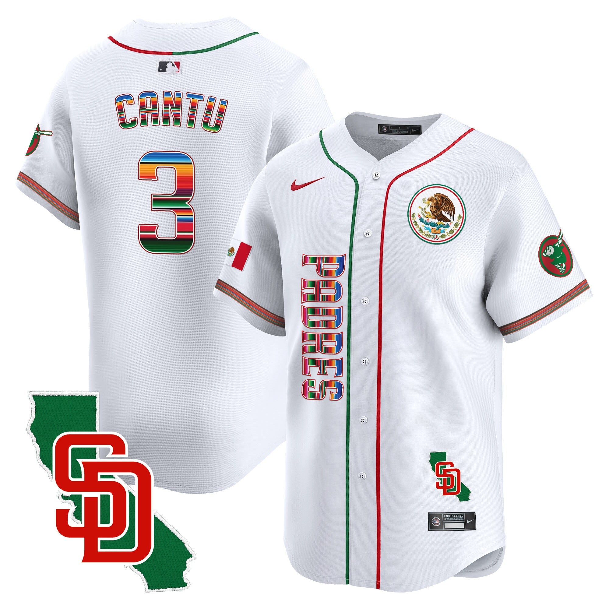 Men’s Mexico California Patch Vapor Premier Limited Jersey V2