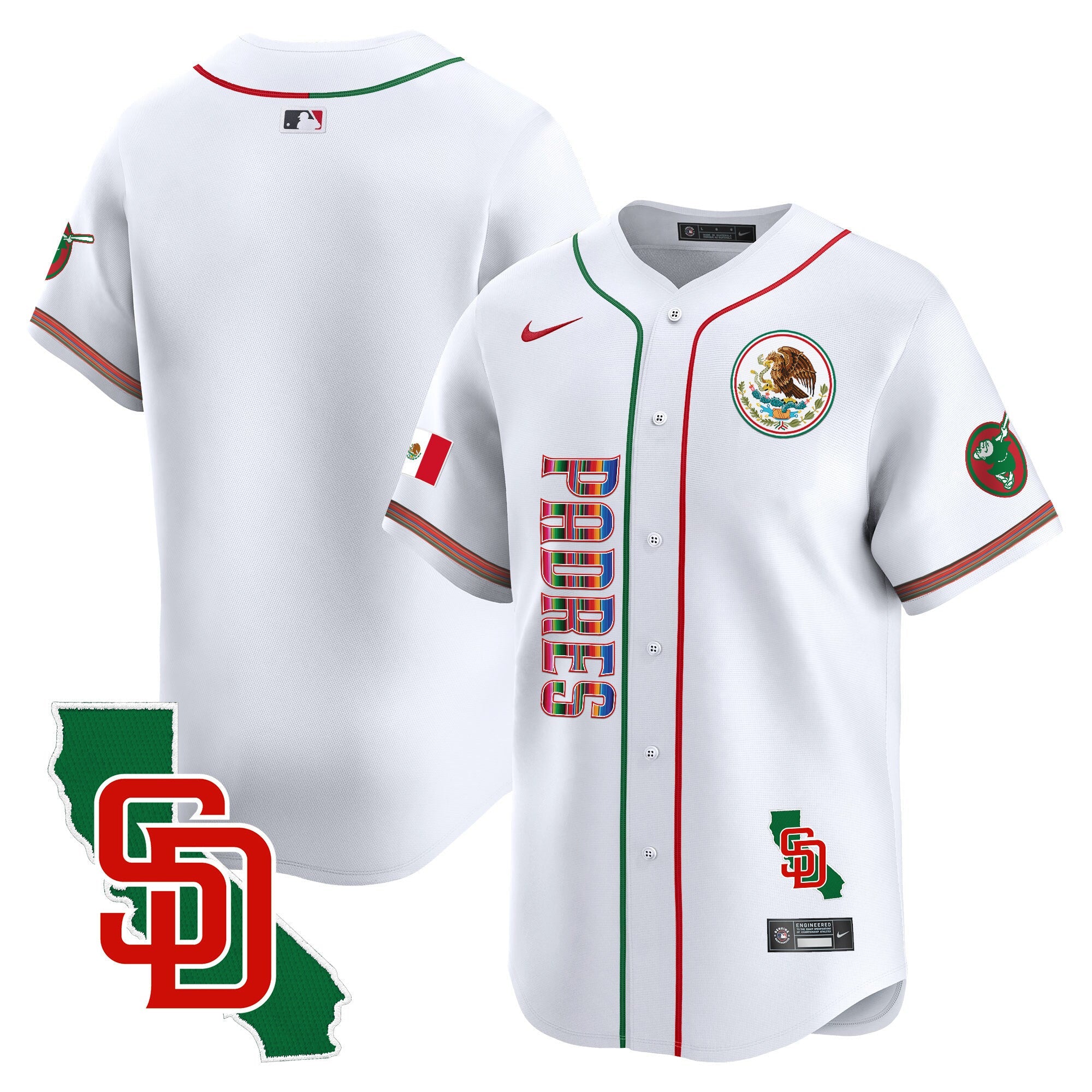 Men’s Mexico California Patch Vapor Premier Limited Jersey V2