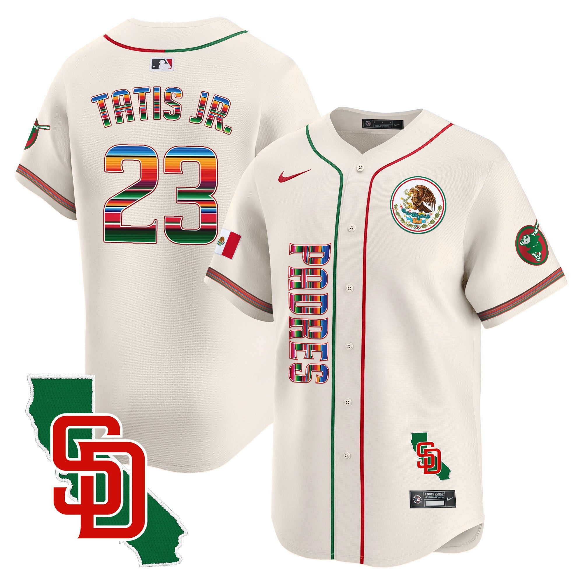 Men’s Mexico California Patch Vapor Premier Limited Jersey V2