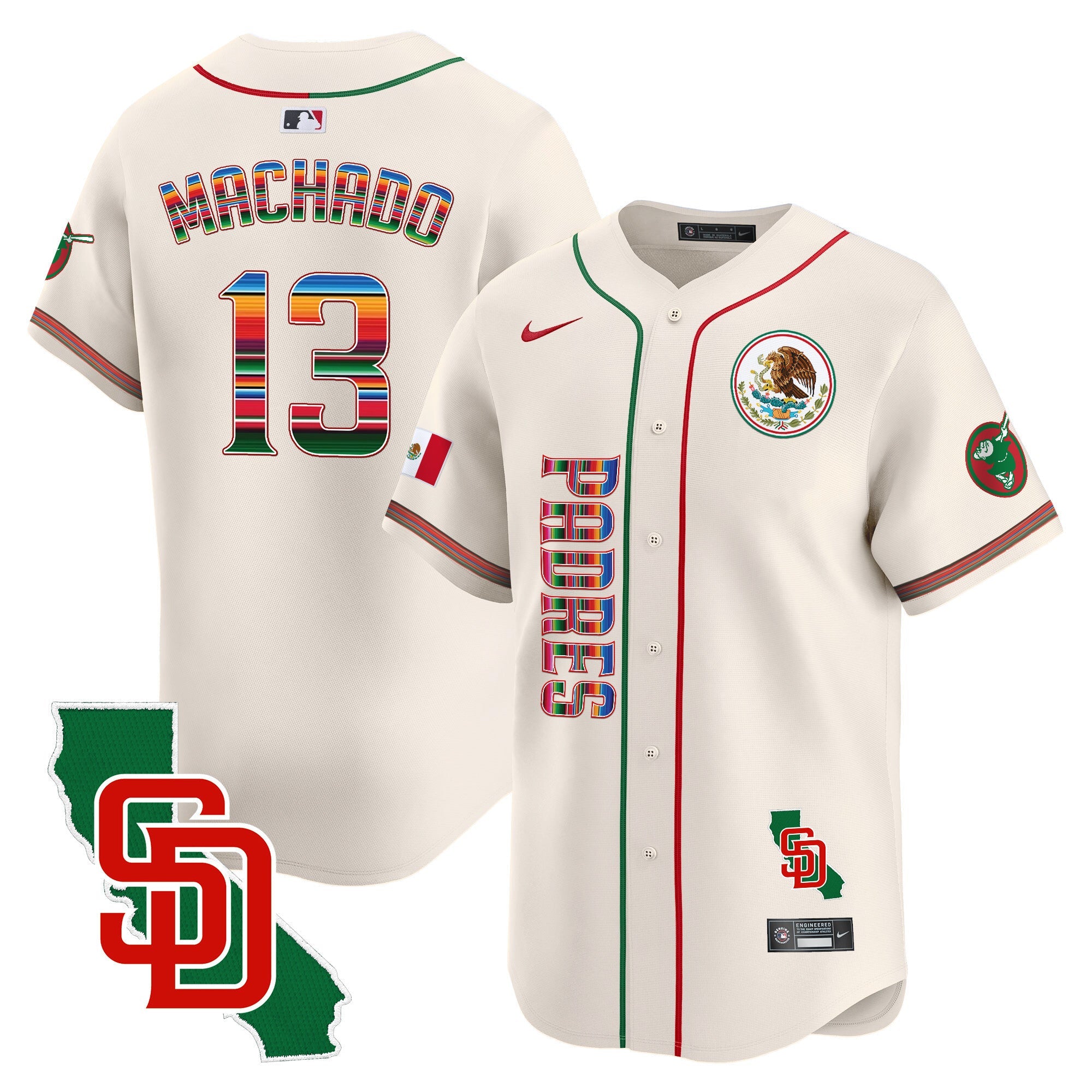 Men’s Mexico California Patch Vapor Premier Limited Jersey V2