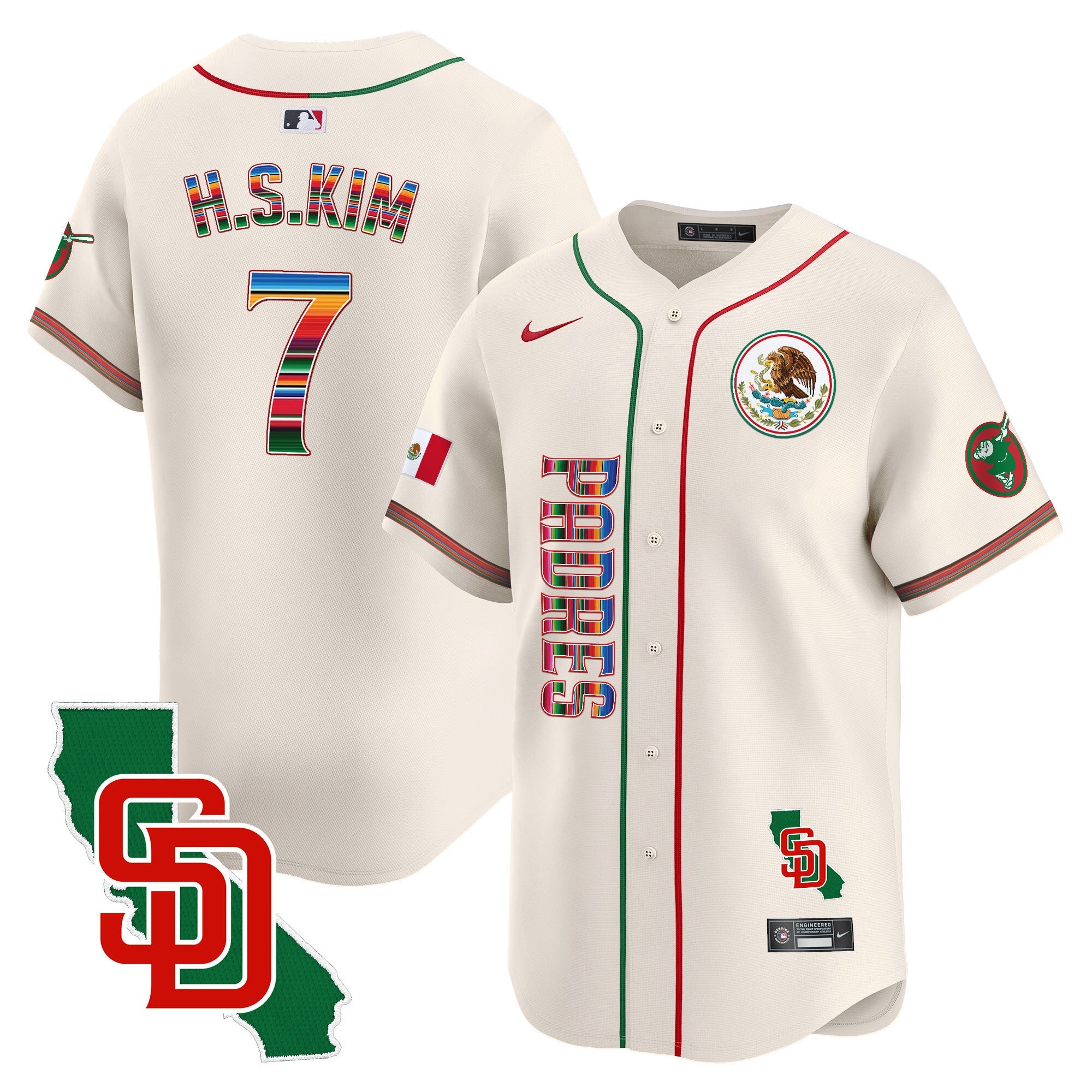 Men’s Mexico California Patch Vapor Premier Limited Jersey V2