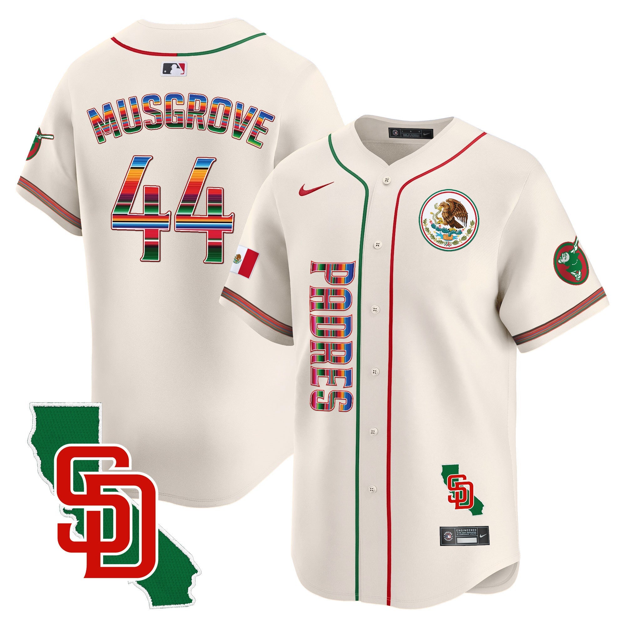 Men’s Mexico California Patch Vapor Premier Limited Jersey V2