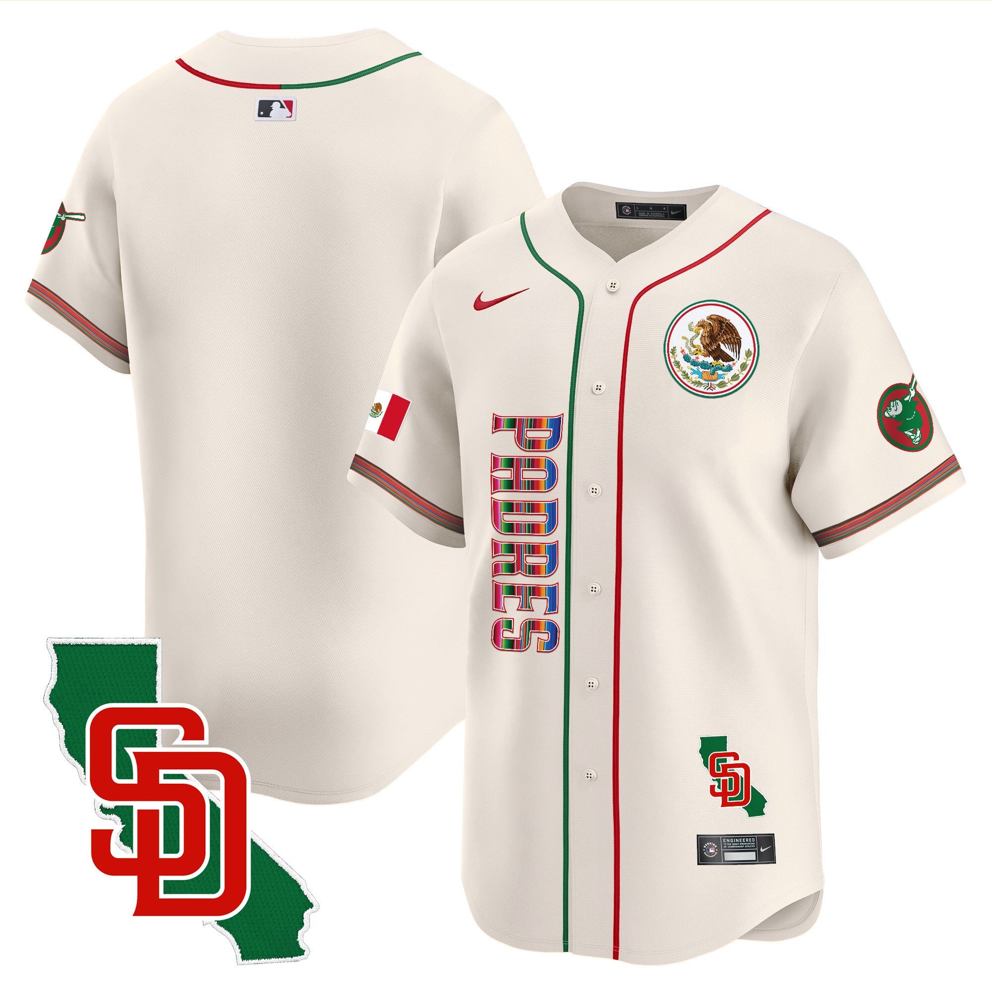 Men’s Mexico California Patch Vapor Premier Limited Jersey V2
