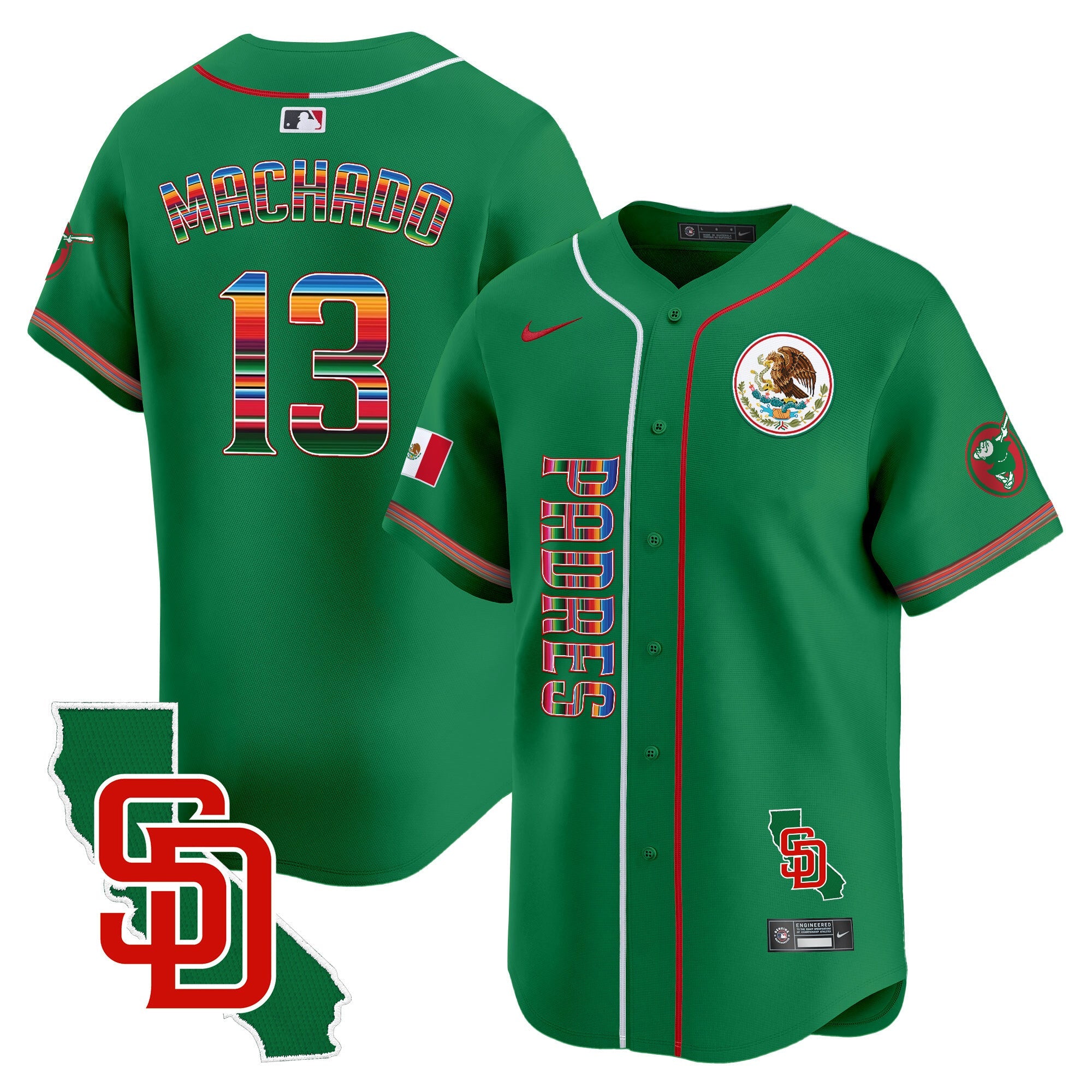 Men’s Mexico California Patch Vapor Premier Limited Jersey V2