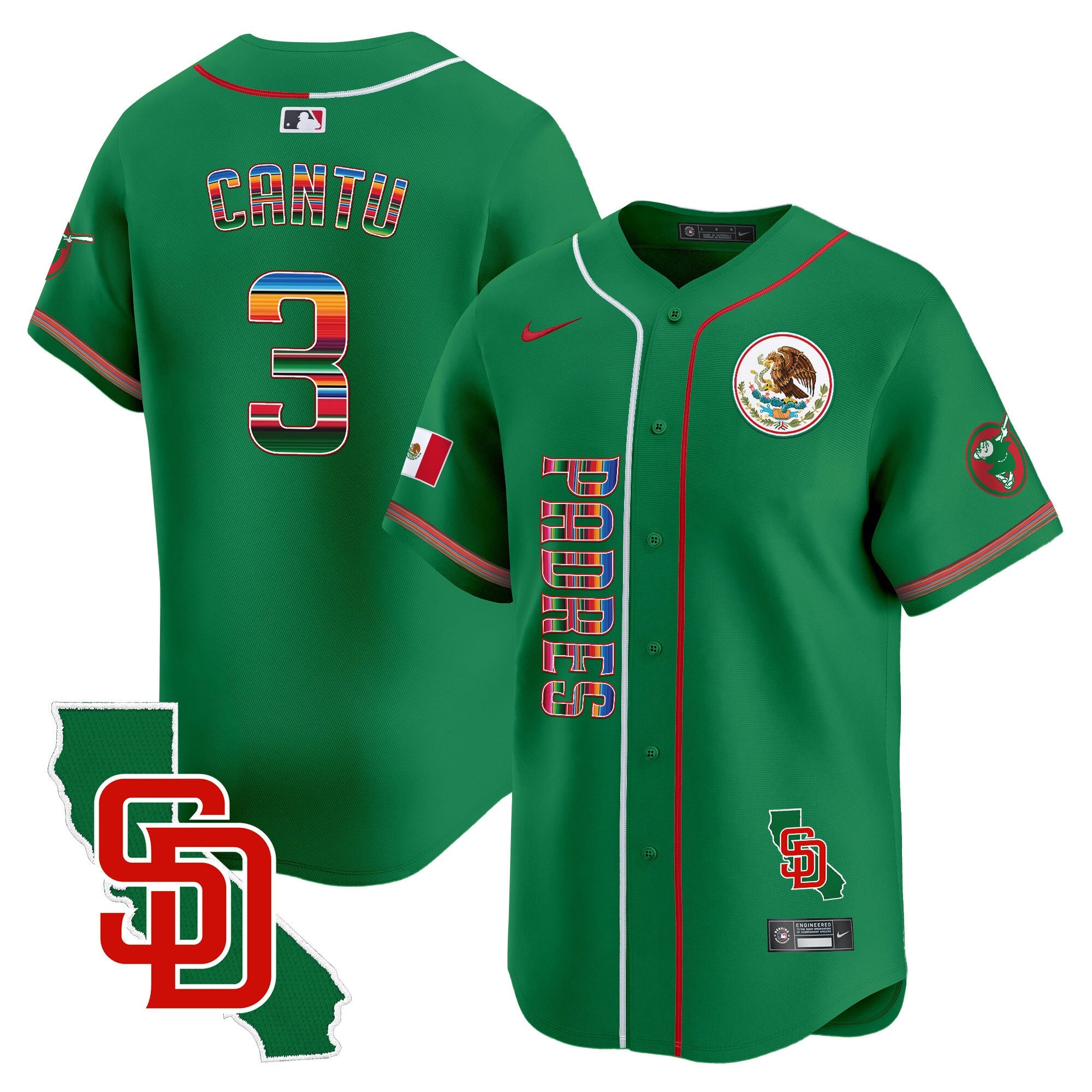 Men’s Mexico California Patch Vapor Premier Limited Jersey V2