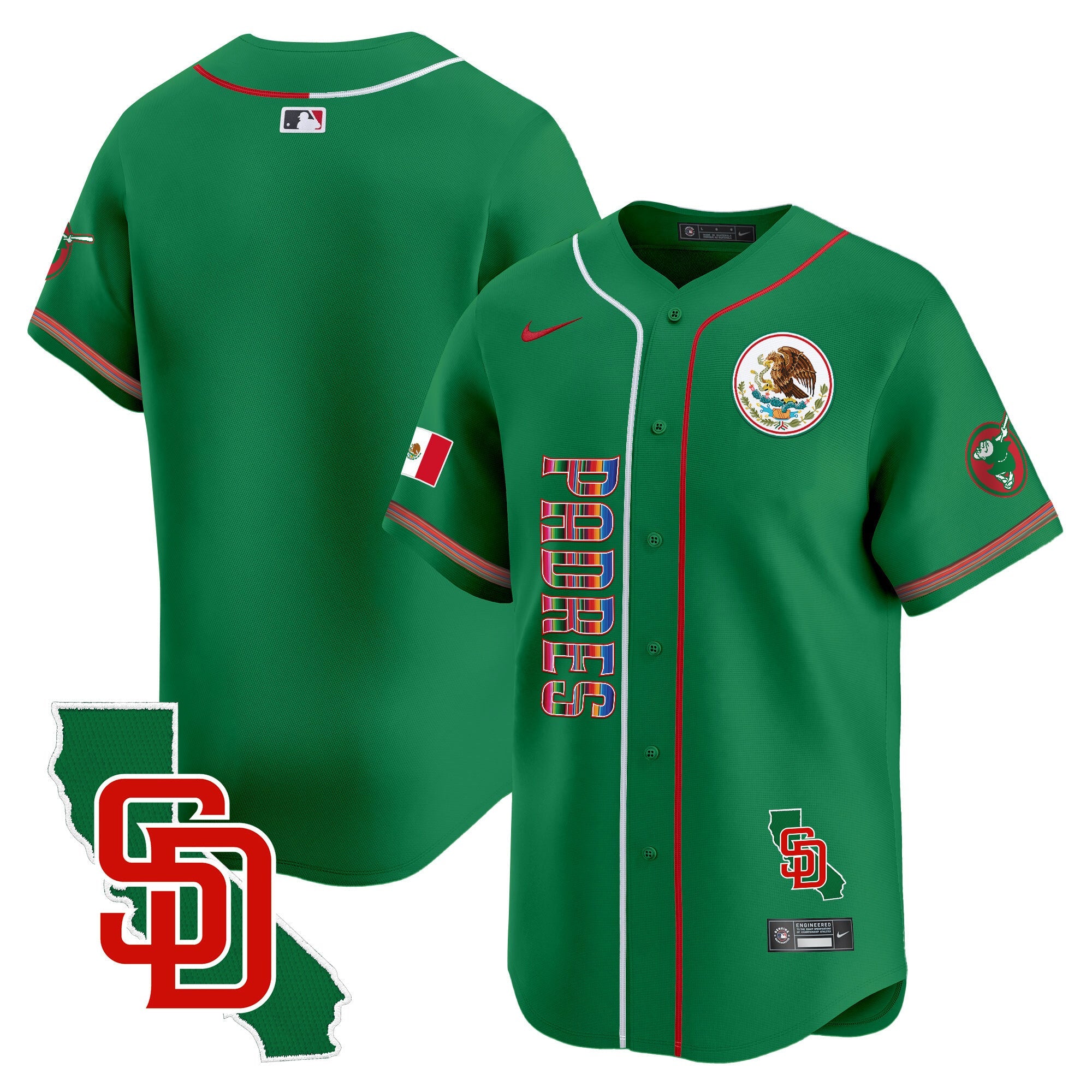 Men’s Mexico California Patch Vapor Premier Limited Jersey V2