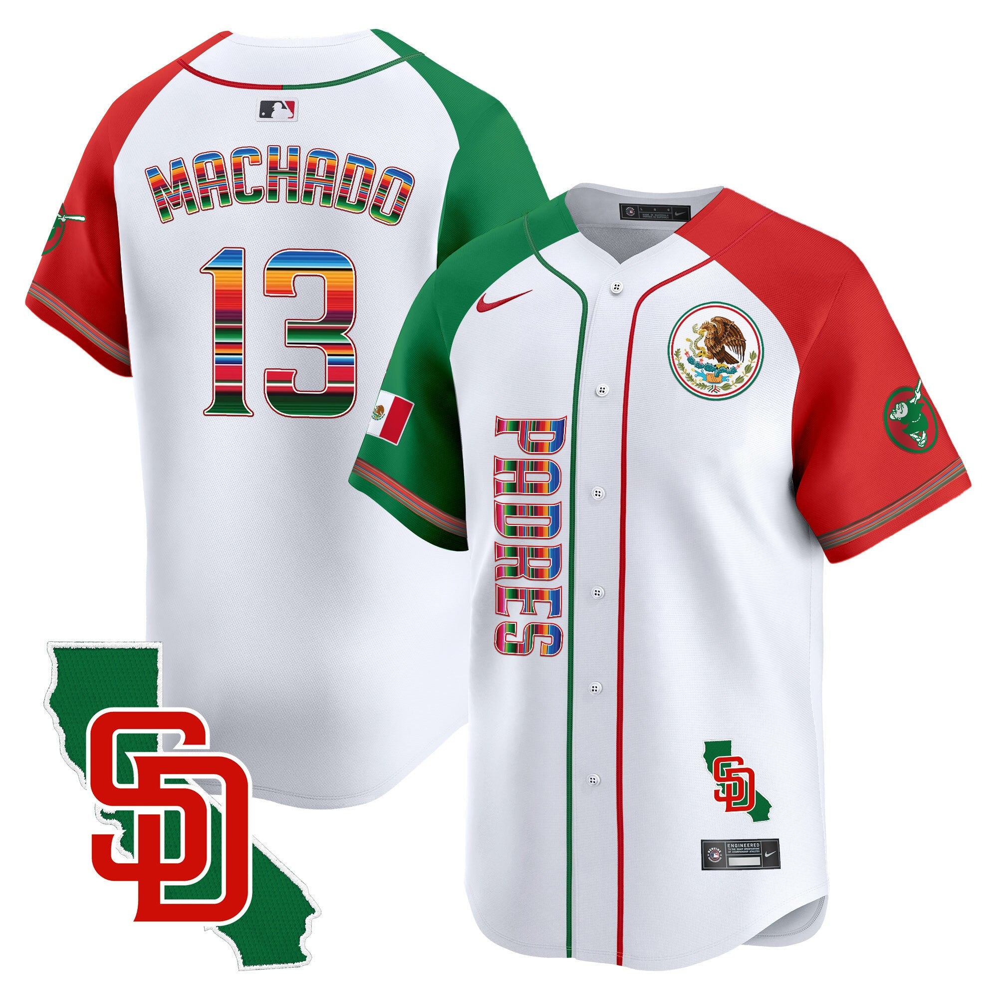 Men’s Mexico California Patch Vapor Premier Limited Jersey V2