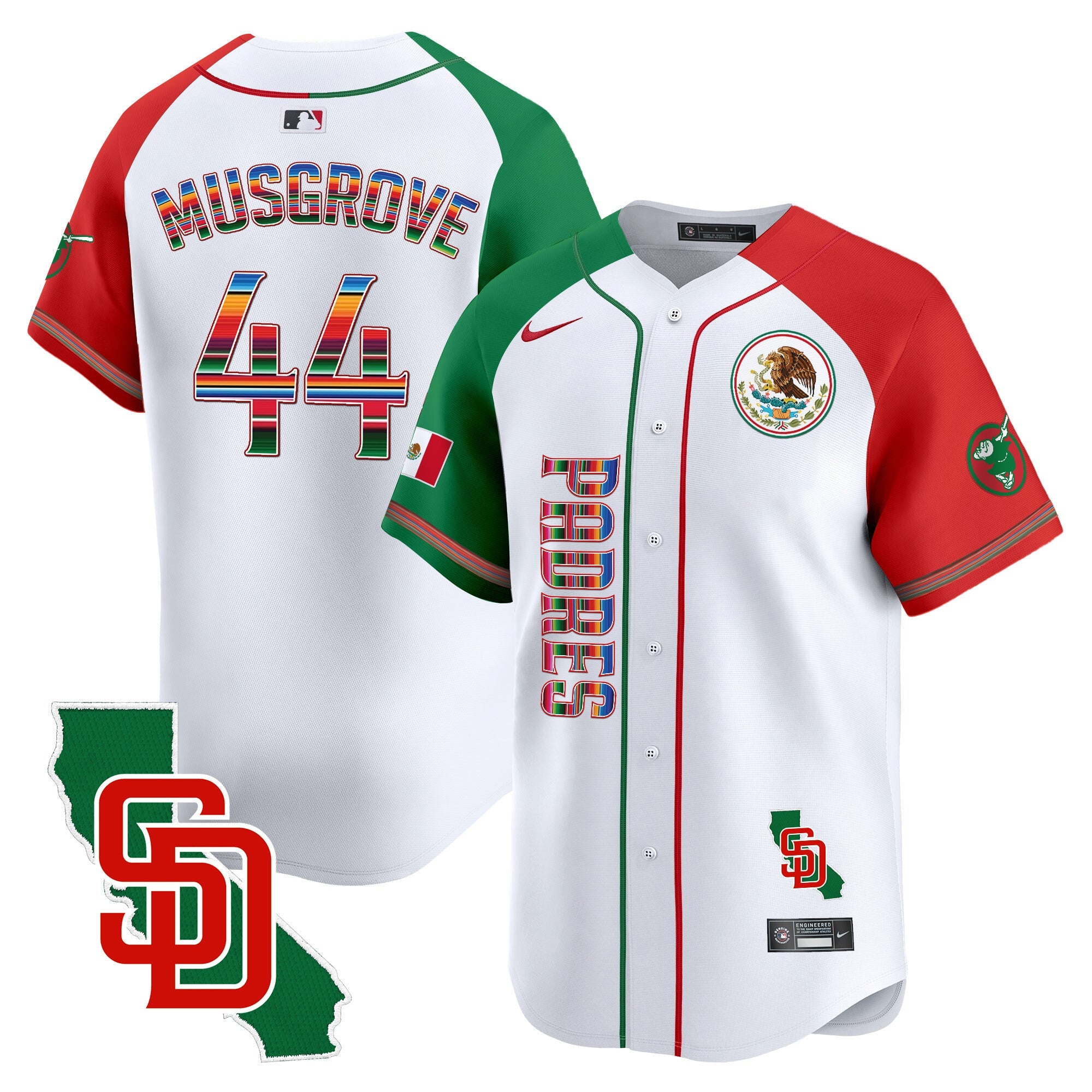 Men’s Mexico California Patch Vapor Premier Limited Jersey V2