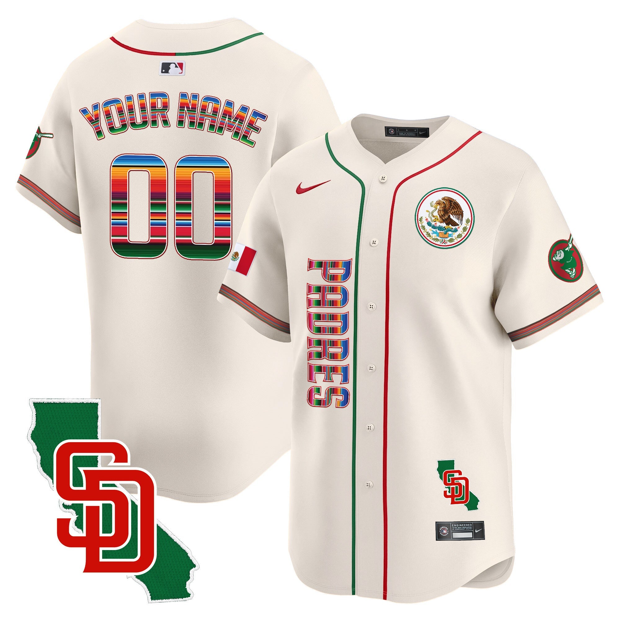 Mexico California Patch Vapor Premier Limited Custom Jersey V2