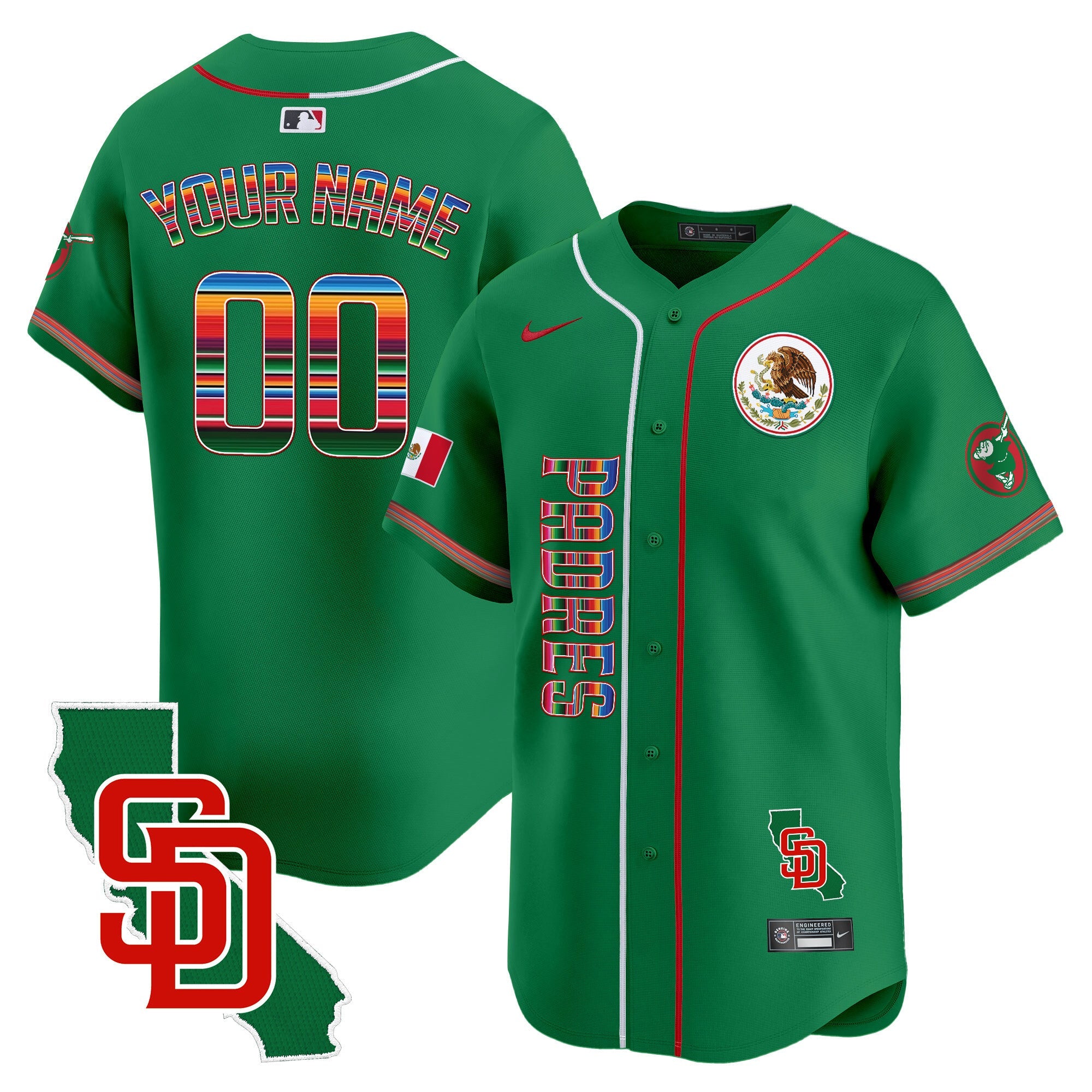 Mexico California Patch Vapor Premier Limited Custom Jersey V2
