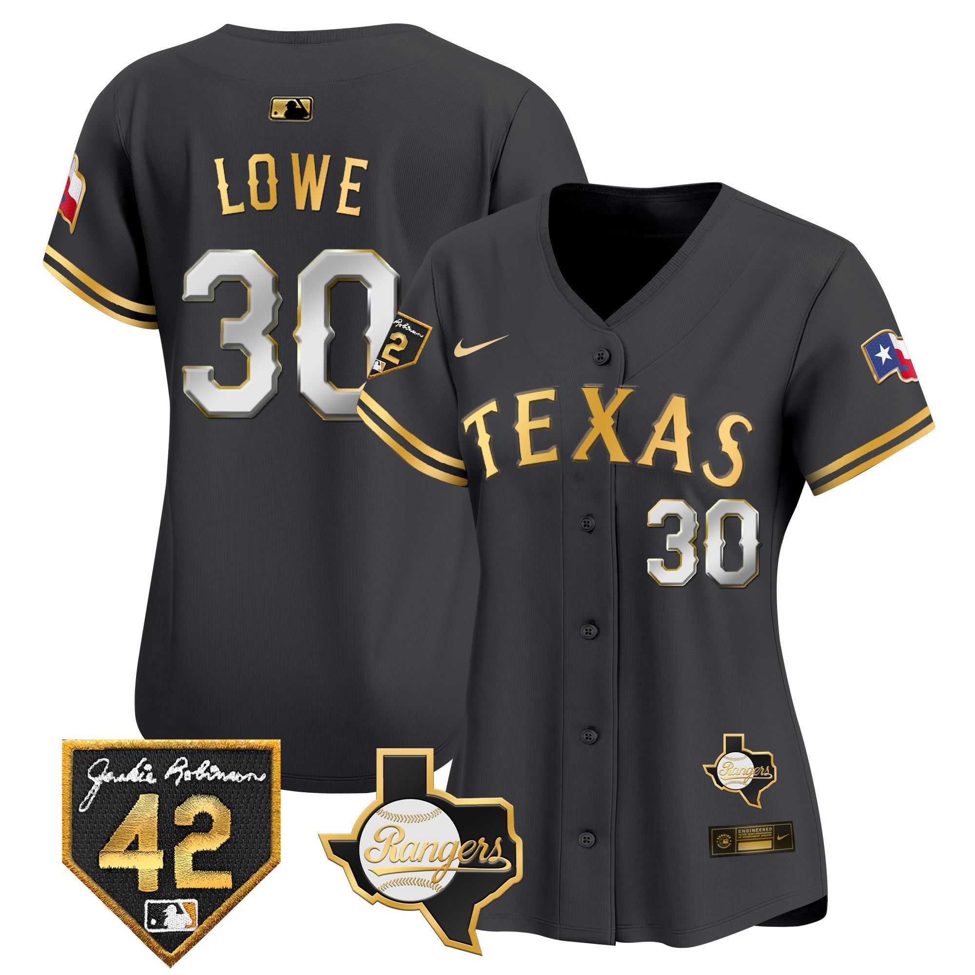 Women’s Texas 2024 Jackie Robinson Patch Vapor Premier Limited Jersey