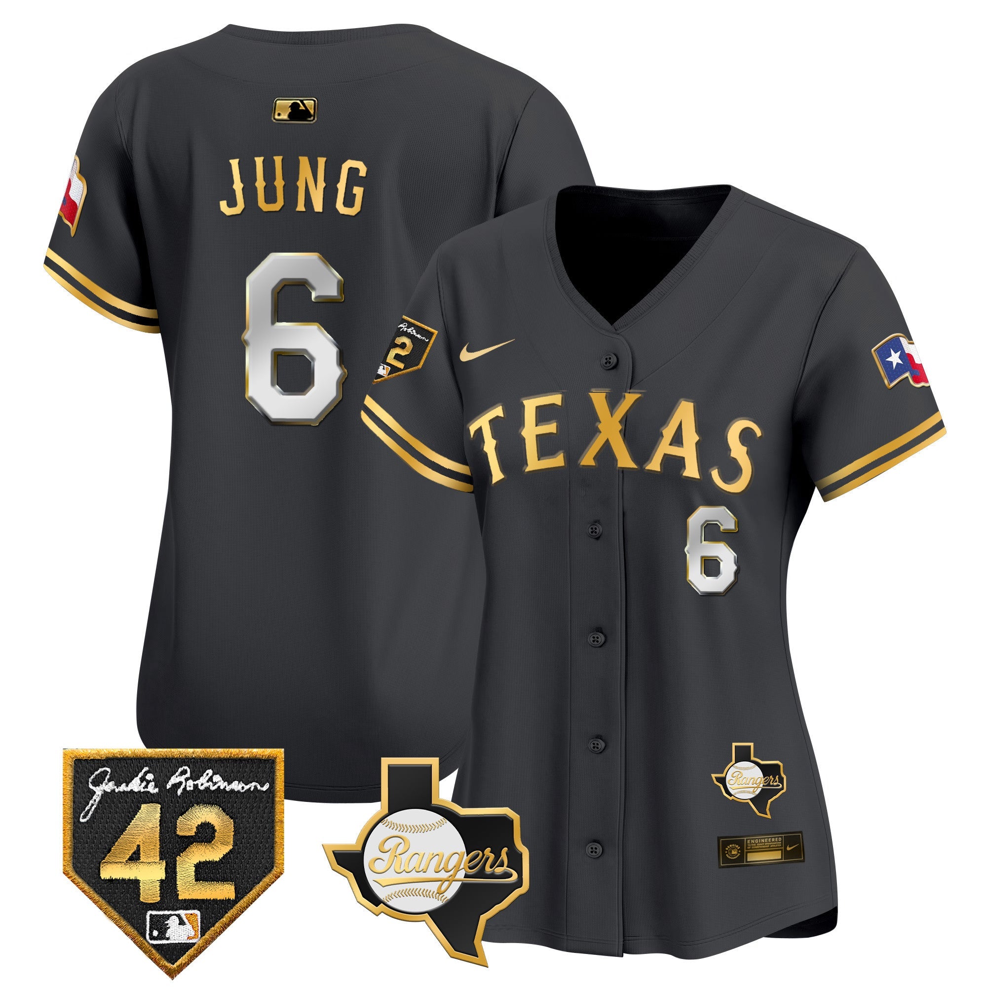 Women’s Texas 2024 Jackie Robinson Patch Vapor Premier Limited Jersey