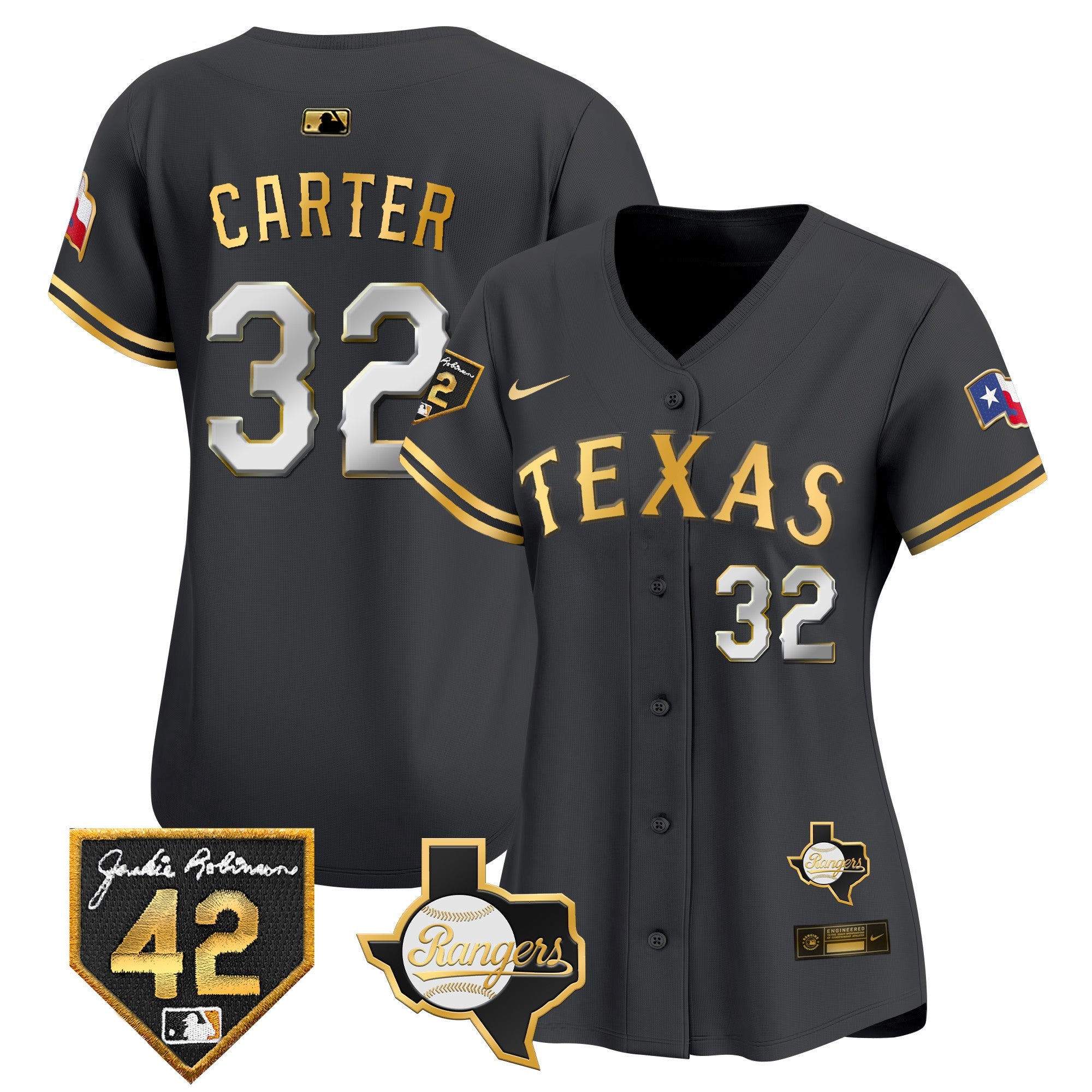 Women’s Texas 2024 Jackie Robinson Patch Vapor Premier Limited Jersey