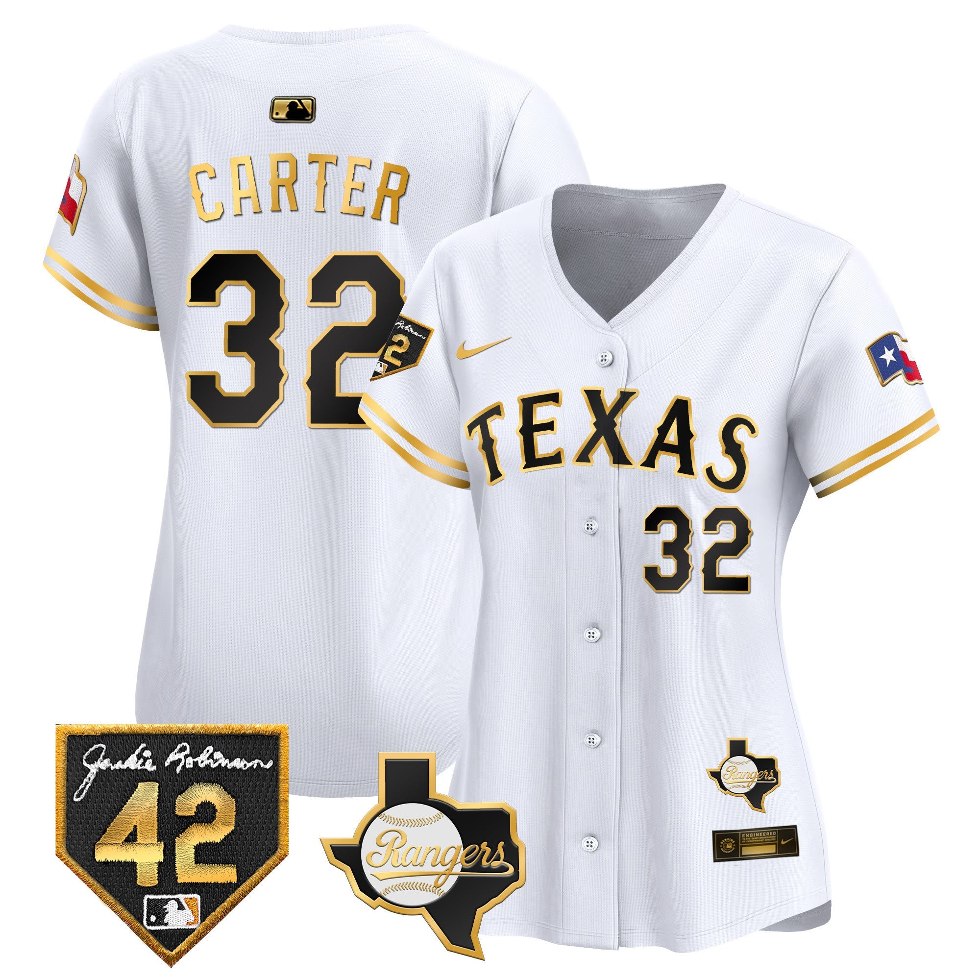 Women’s Texas 2024 Jackie Robinson Patch Vapor Premier Limited Jersey