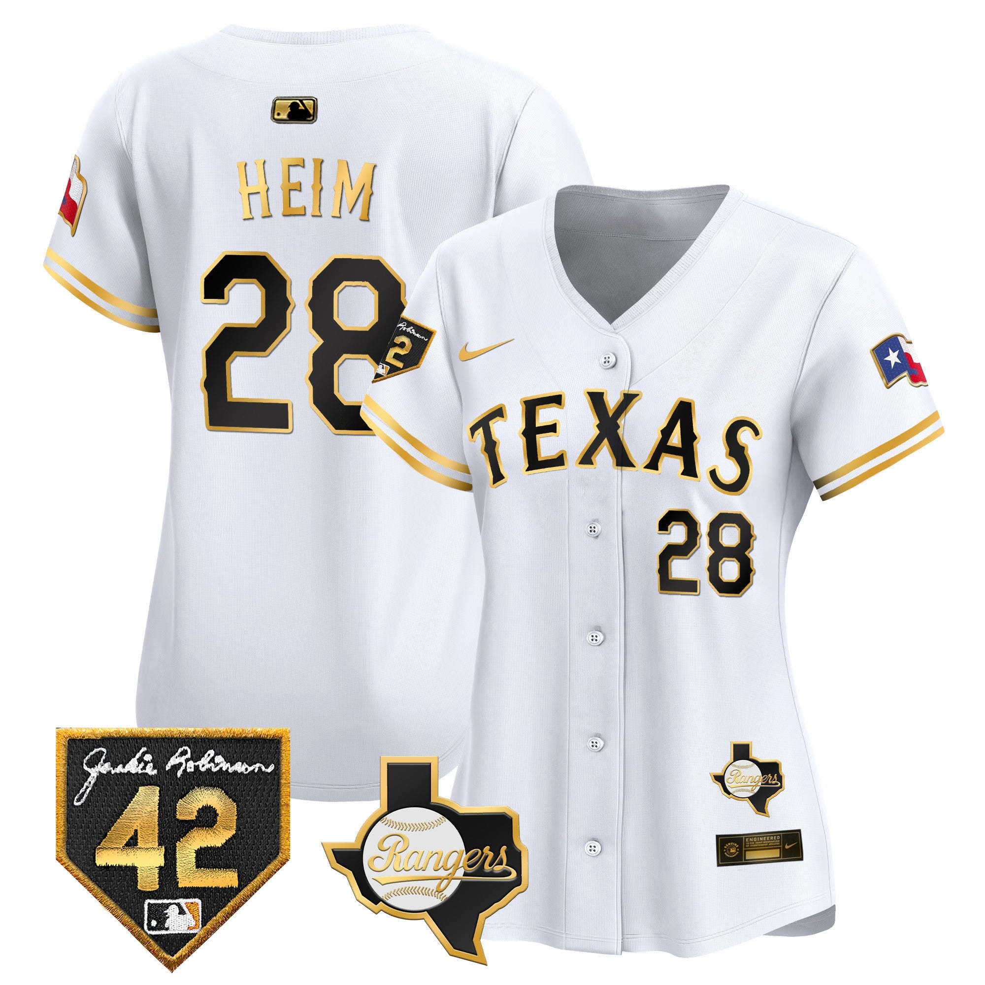 Women’s Texas 2024 Jackie Robinson Patch Vapor Premier Limited Jersey
