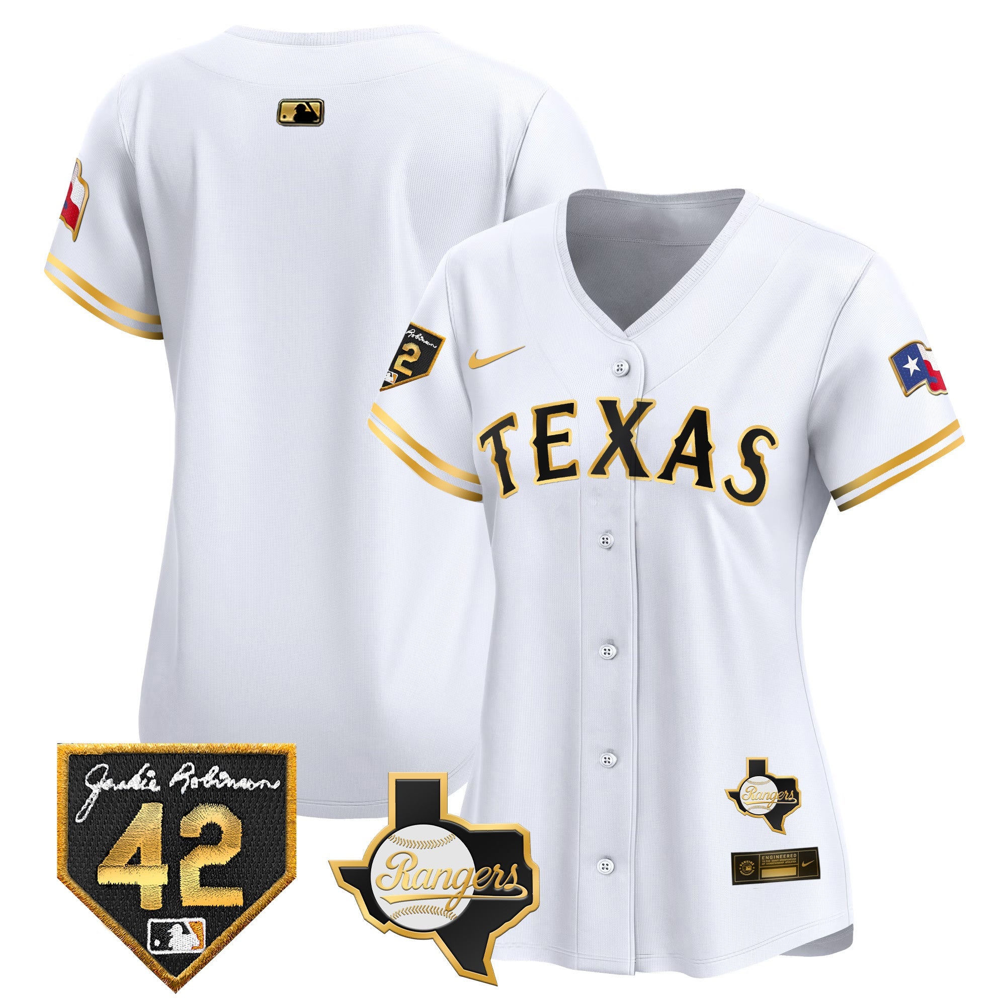Women’s Texas 2024 Jackie Robinson Patch Vapor Premier Limited Jersey