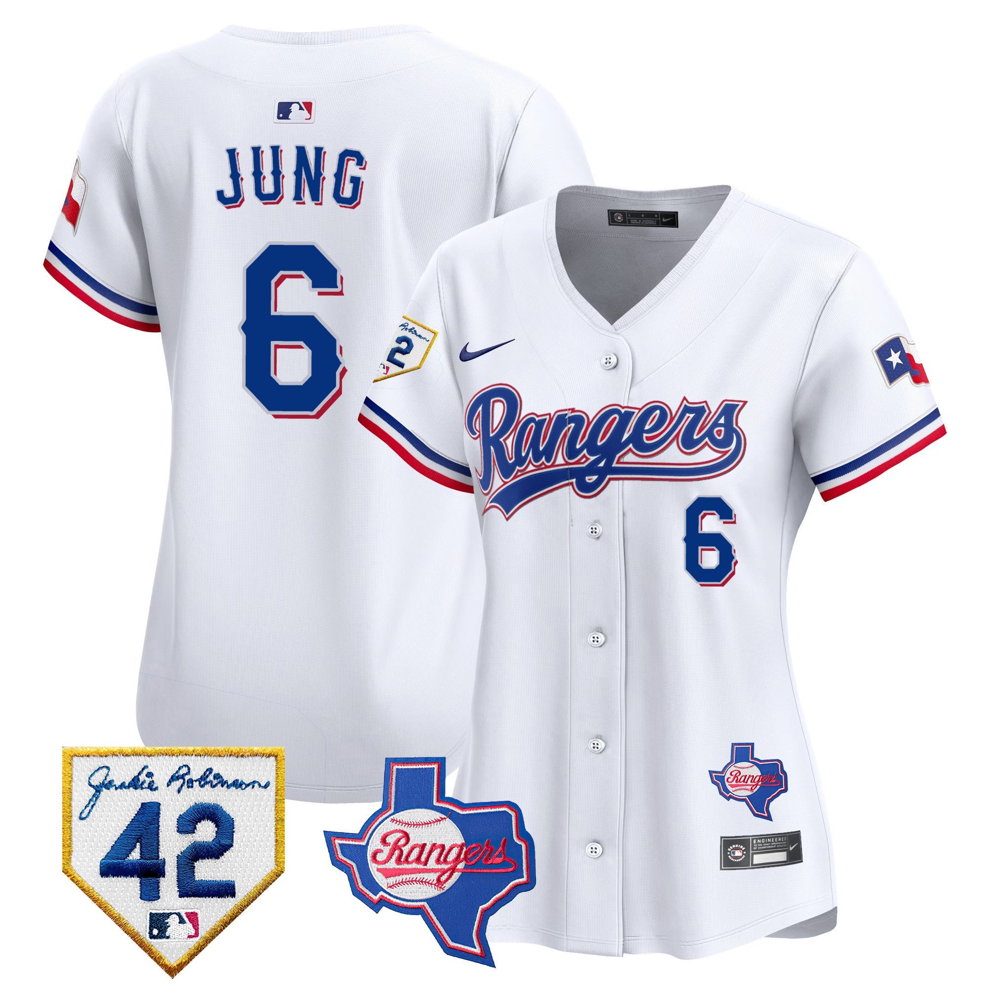 Women’s Texas 2024 Jackie Robinson Patch Vapor Premier Limited Jersey