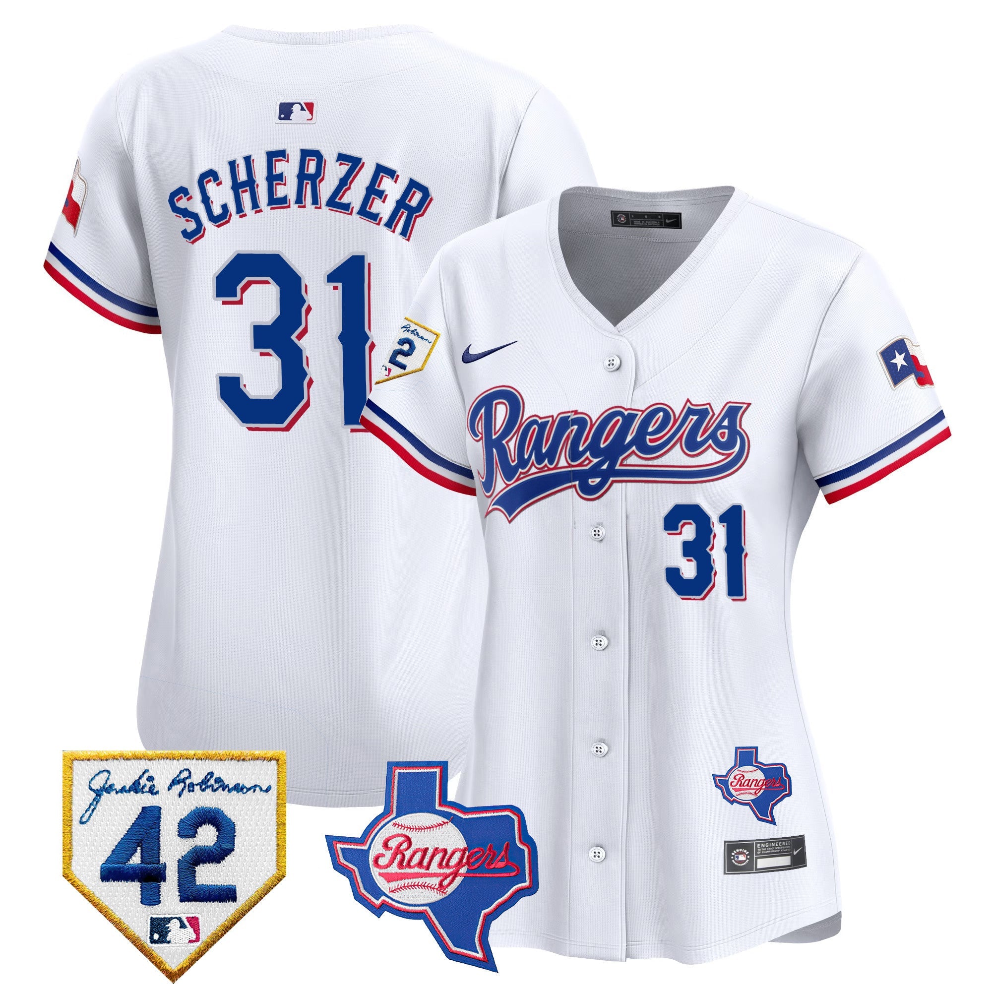 Women’s Texas 2024 Jackie Robinson Patch Vapor Premier Limited Jersey