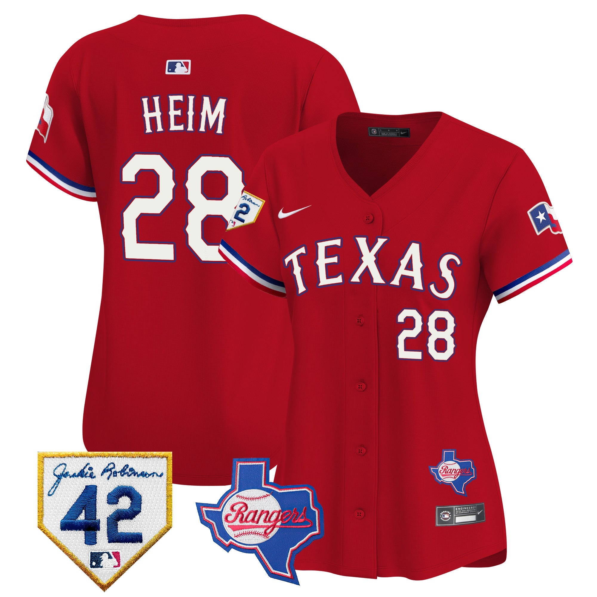 Women’s Texas 2024 Jackie Robinson Patch Vapor Premier Limited Jersey