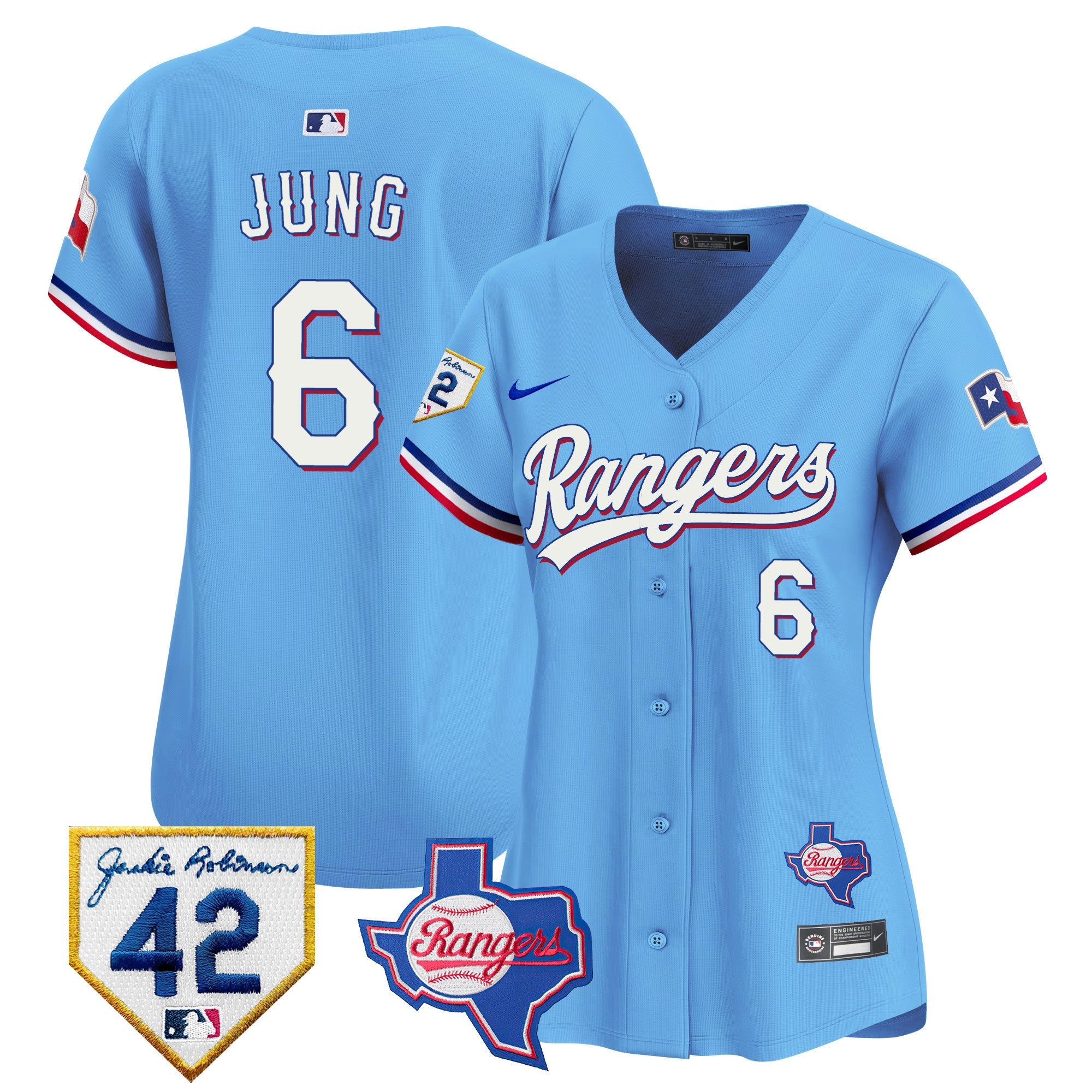 Women’s Texas 2024 Jackie Robinson Patch Vapor Premier Limited Jersey
