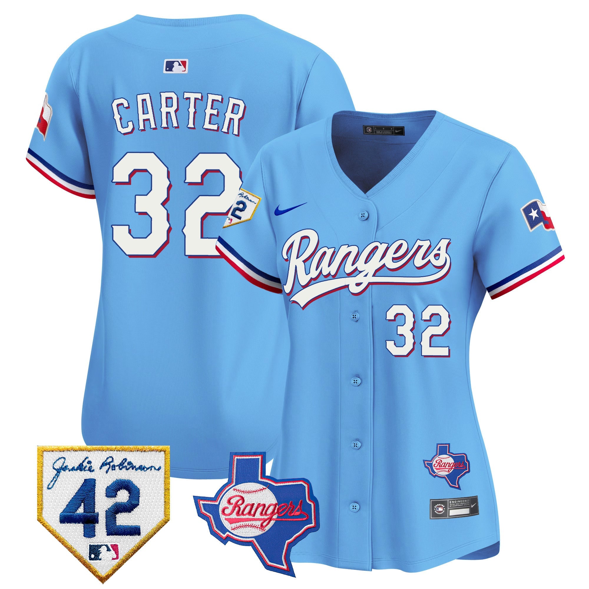 Women’s Texas 2024 Jackie Robinson Patch Vapor Premier Limited Jersey