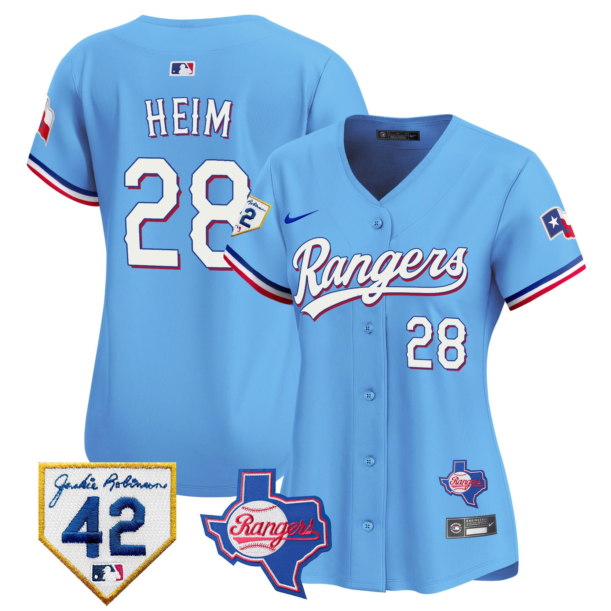 Women’s Texas 2024 Jackie Robinson Patch Vapor Premier Limited Jersey