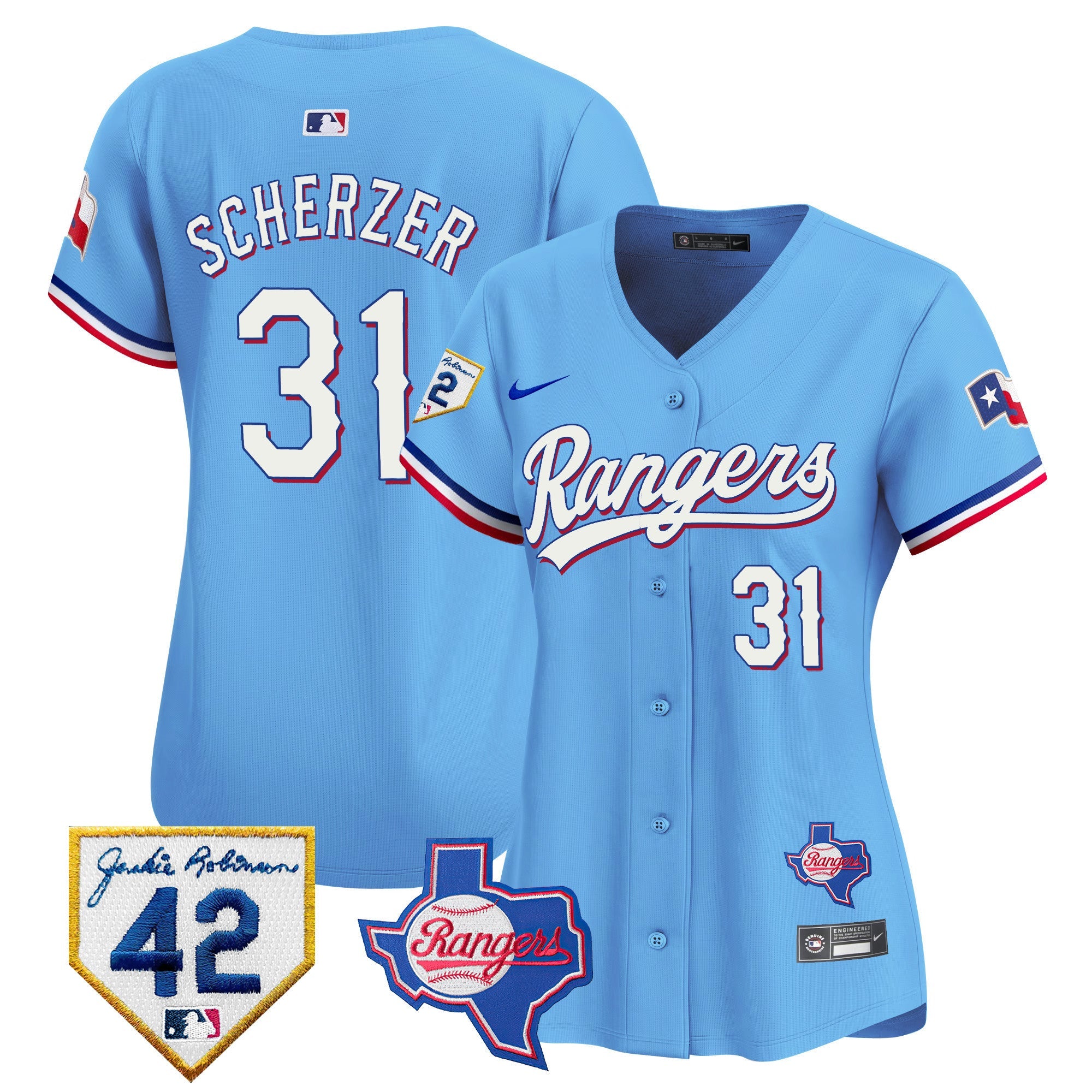 Women’s Texas 2024 Jackie Robinson Patch Vapor Premier Limited Jersey