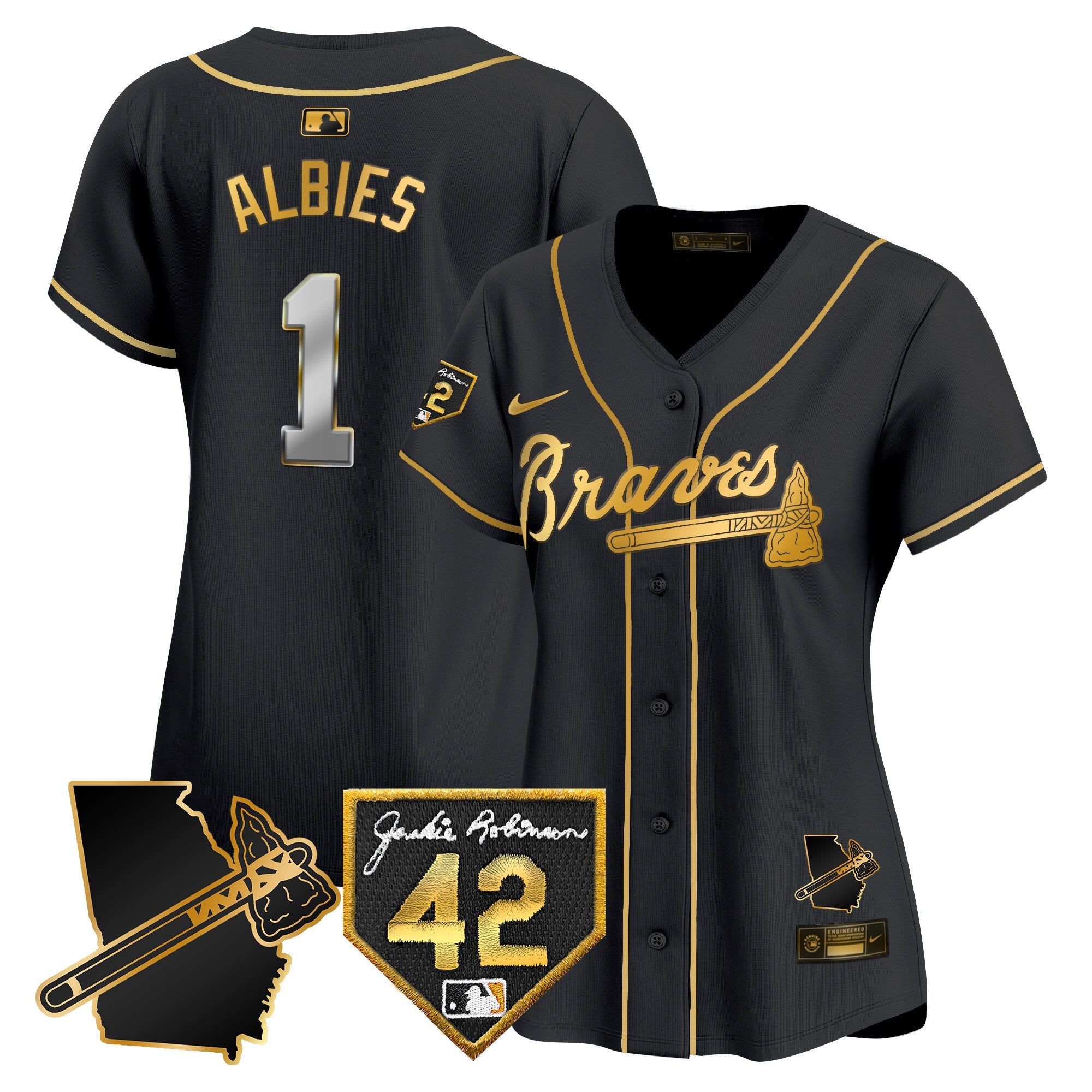 Women’s Atlanta 2024 Robinson & Georgia Patch Vapor Premier Limited Jersey