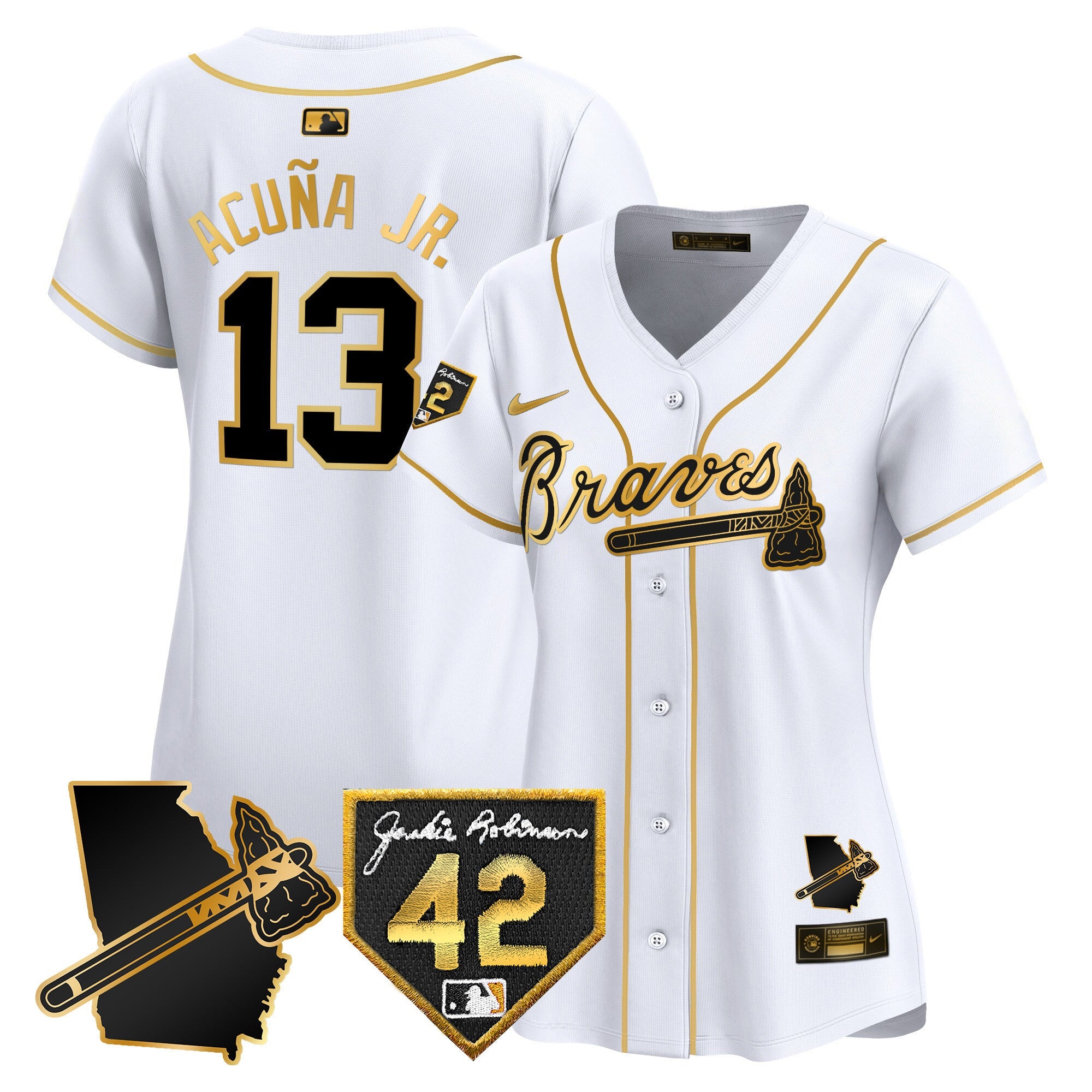 Women’s Atlanta 2024 Robinson & Georgia Patch Vapor Premier Limited Jersey