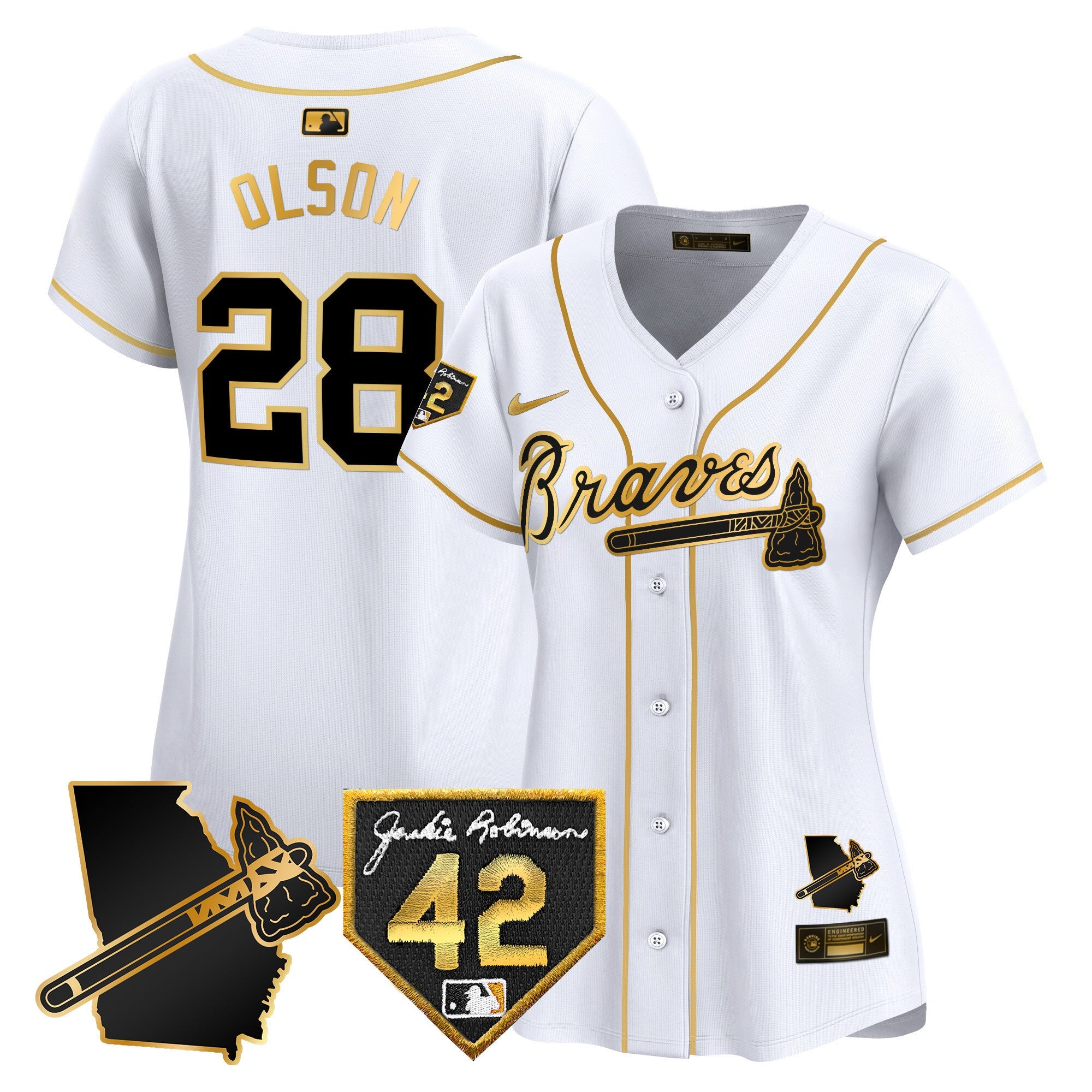 Women’s Atlanta 2024 Robinson & Georgia Patch Vapor Premier Limited Jersey