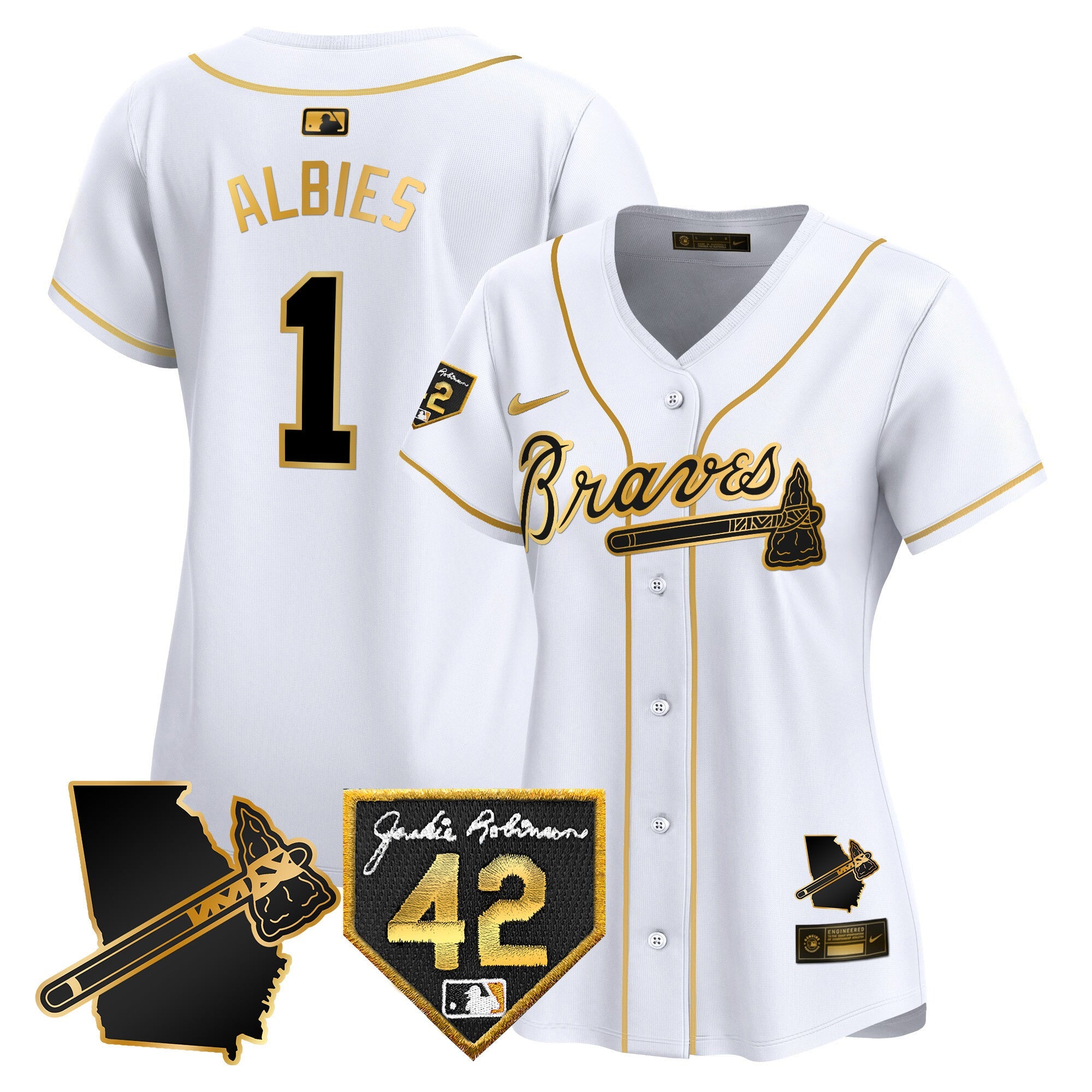 Women’s Atlanta 2024 Robinson & Georgia Patch Vapor Premier Limited Jersey