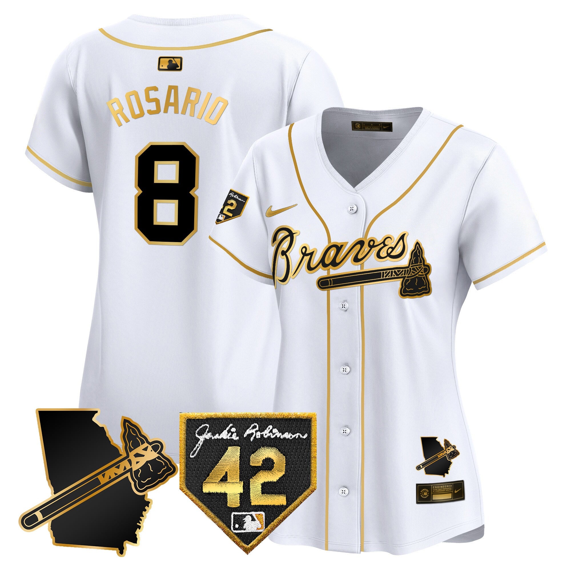Women’s Atlanta 2024 Robinson & Georgia Patch Vapor Premier Limited Jersey