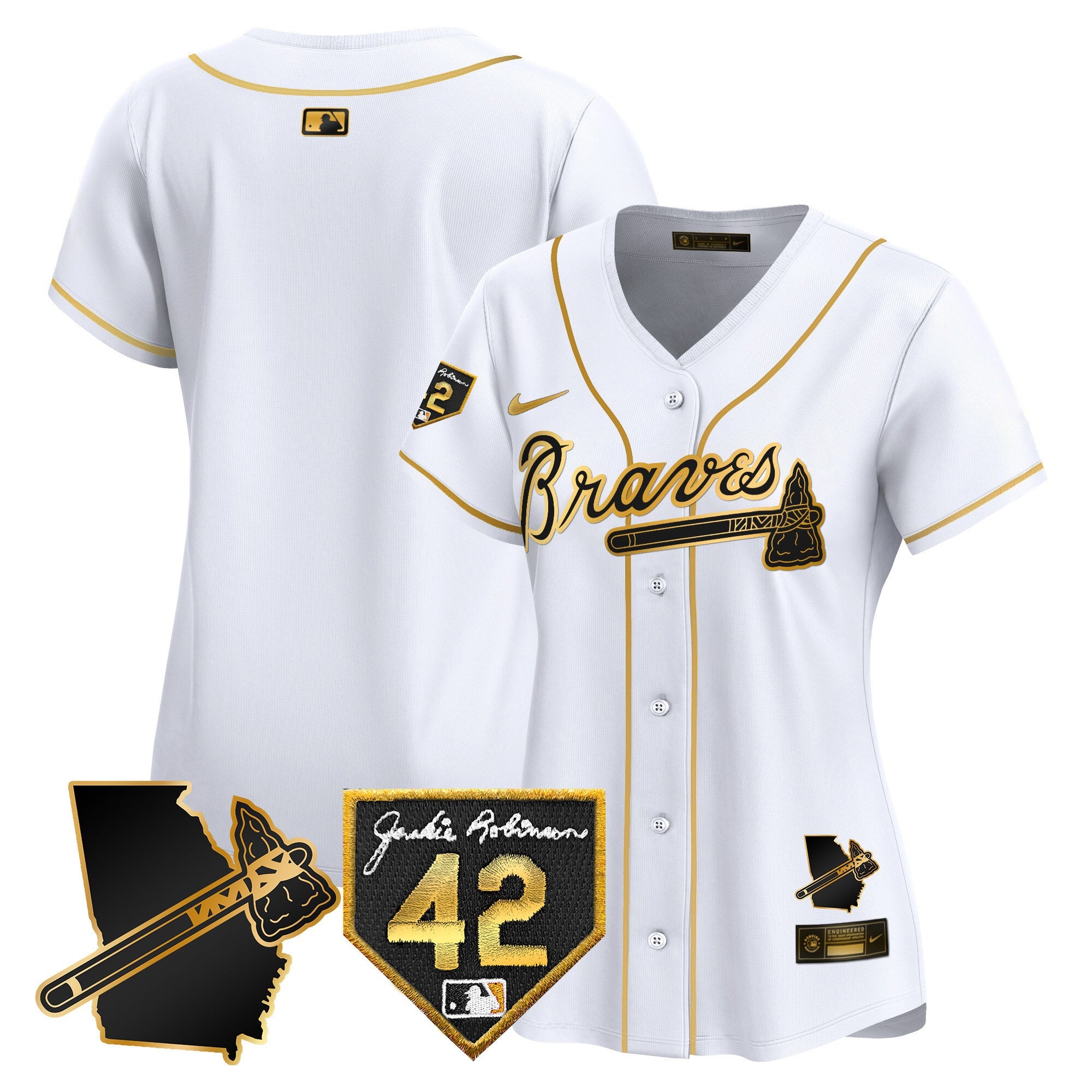 Women’s Atlanta 2024 Robinson & Georgia Patch Vapor Premier Limited Jersey