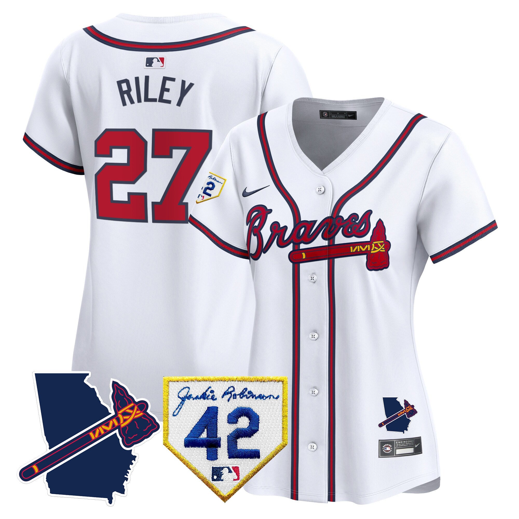 Women’s Atlanta 2024 Robinson & Georgia Patch Vapor Premier Limited Jersey