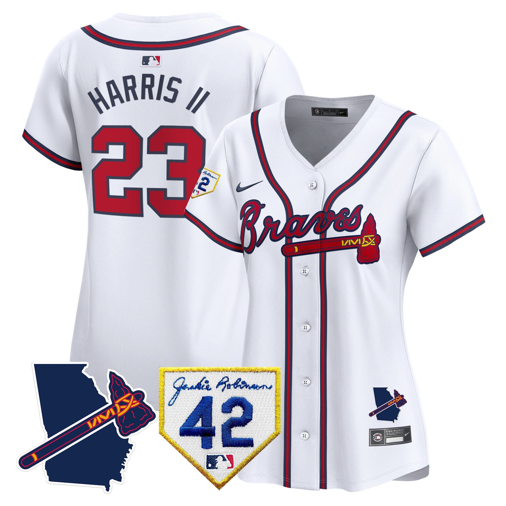 Women’s Atlanta 2024 Robinson & Georgia Patch Vapor Premier Limited Jersey