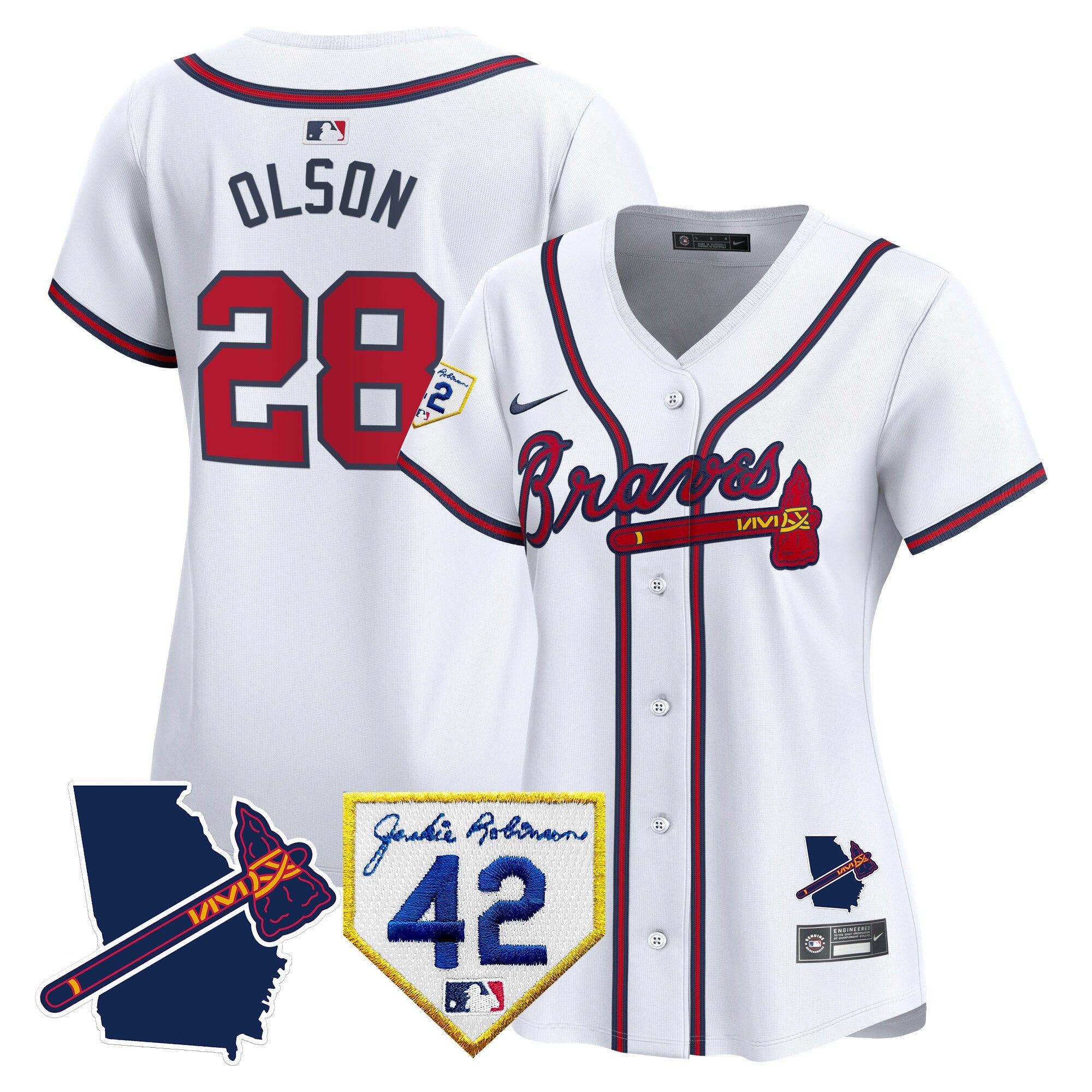 Women’s Atlanta 2024 Robinson & Georgia Patch Vapor Premier Limited Jersey