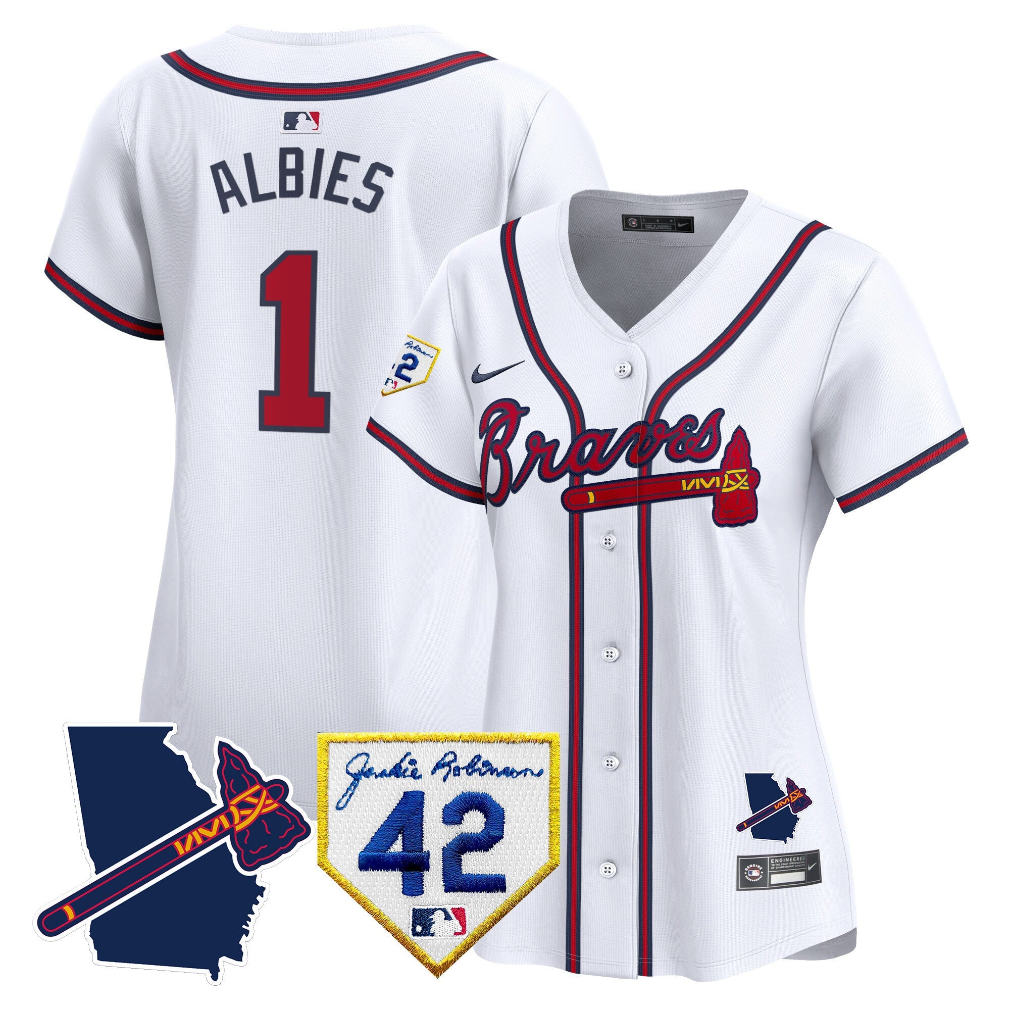 Women’s Atlanta 2024 Robinson & Georgia Patch Vapor Premier Limited Jersey