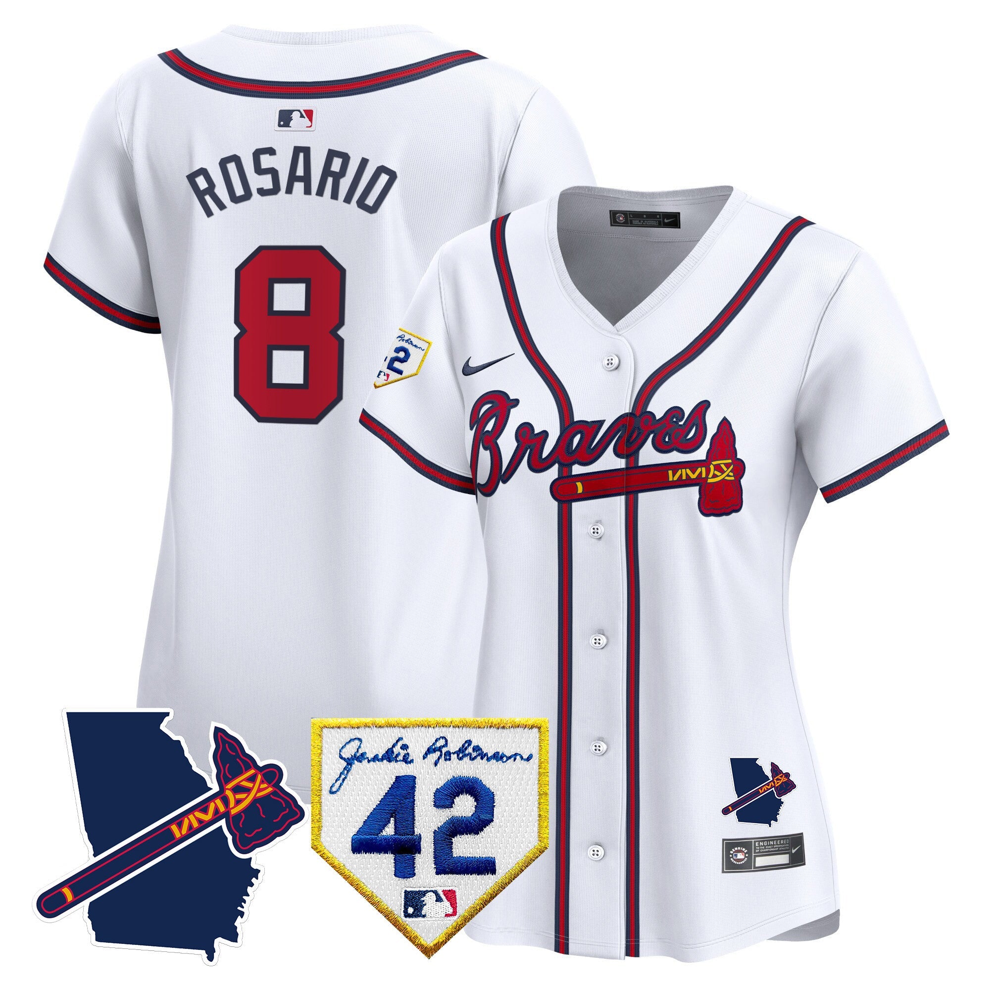 Women’s Atlanta 2024 Robinson & Georgia Patch Vapor Premier Limited Jersey