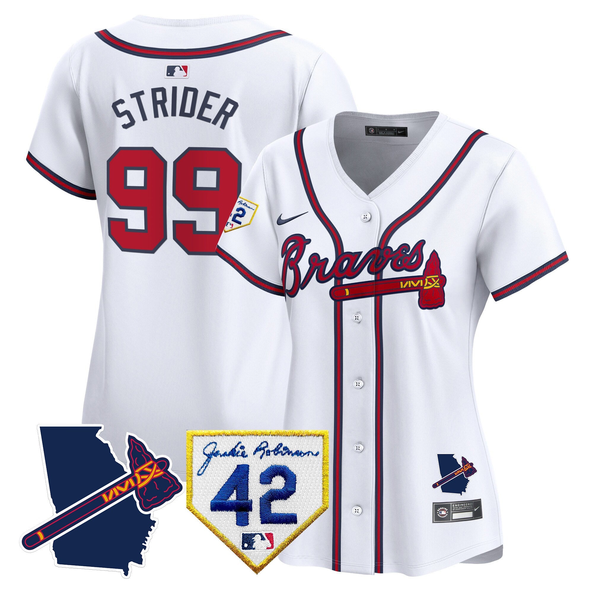Women’s Atlanta 2024 Robinson & Georgia Patch Vapor Premier Limited Jersey