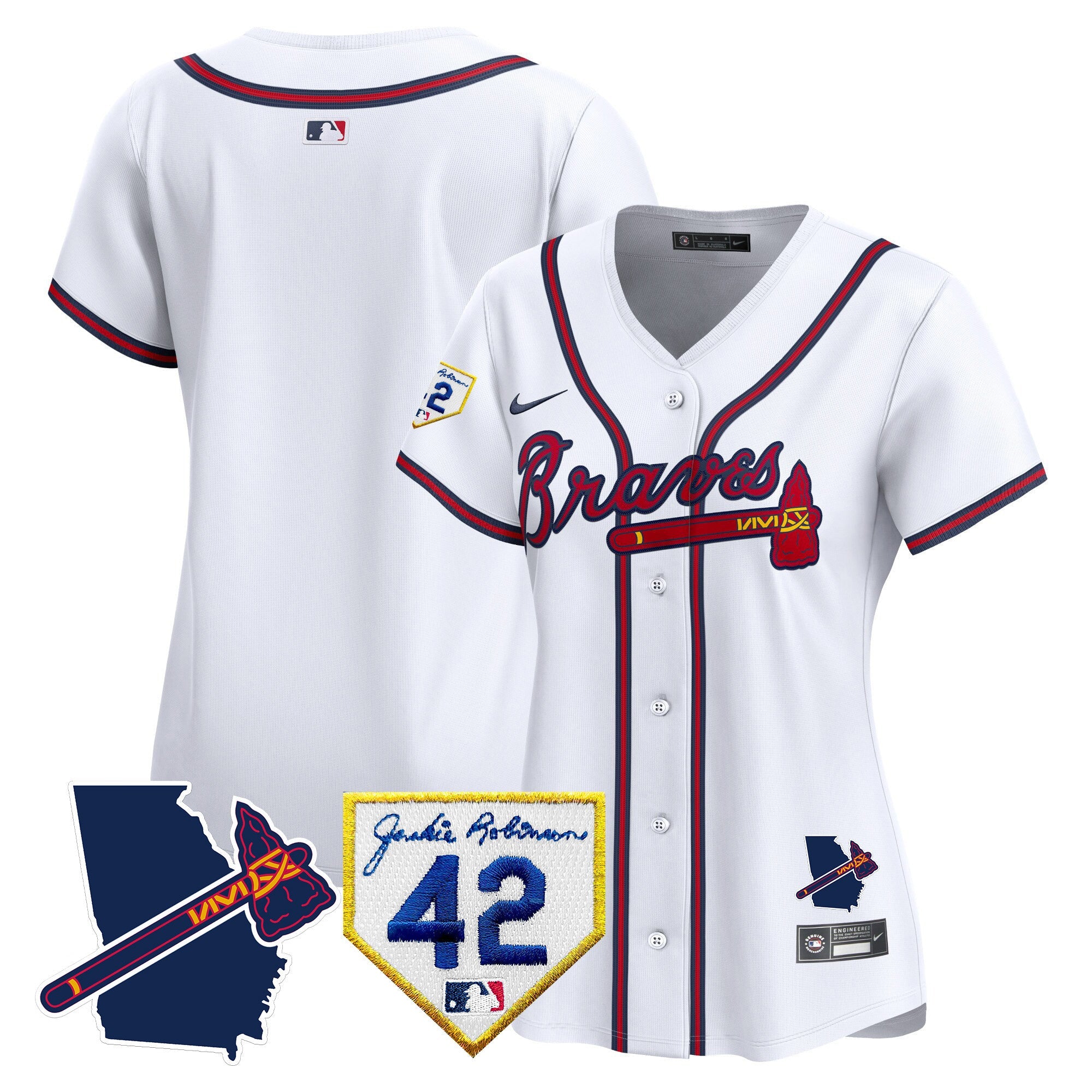 Women’s Atlanta 2024 Robinson & Georgia Patch Vapor Premier Limited Jersey
