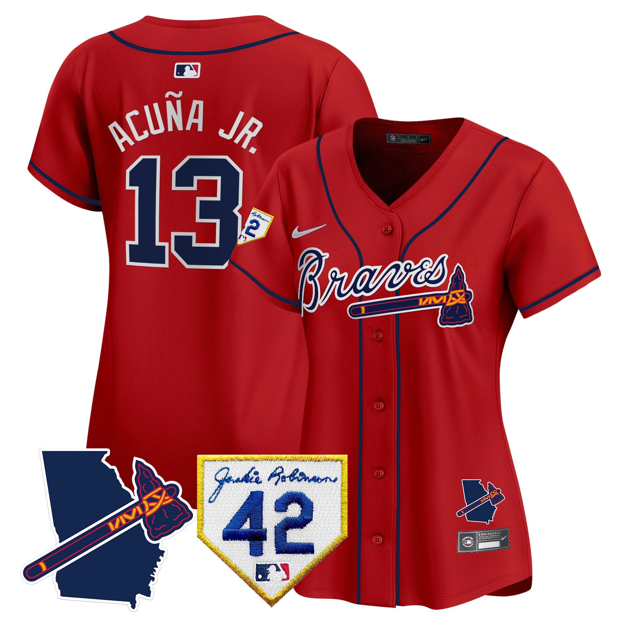 Women’s Atlanta 2024 Robinson & Georgia Patch Vapor Premier Limited Jersey