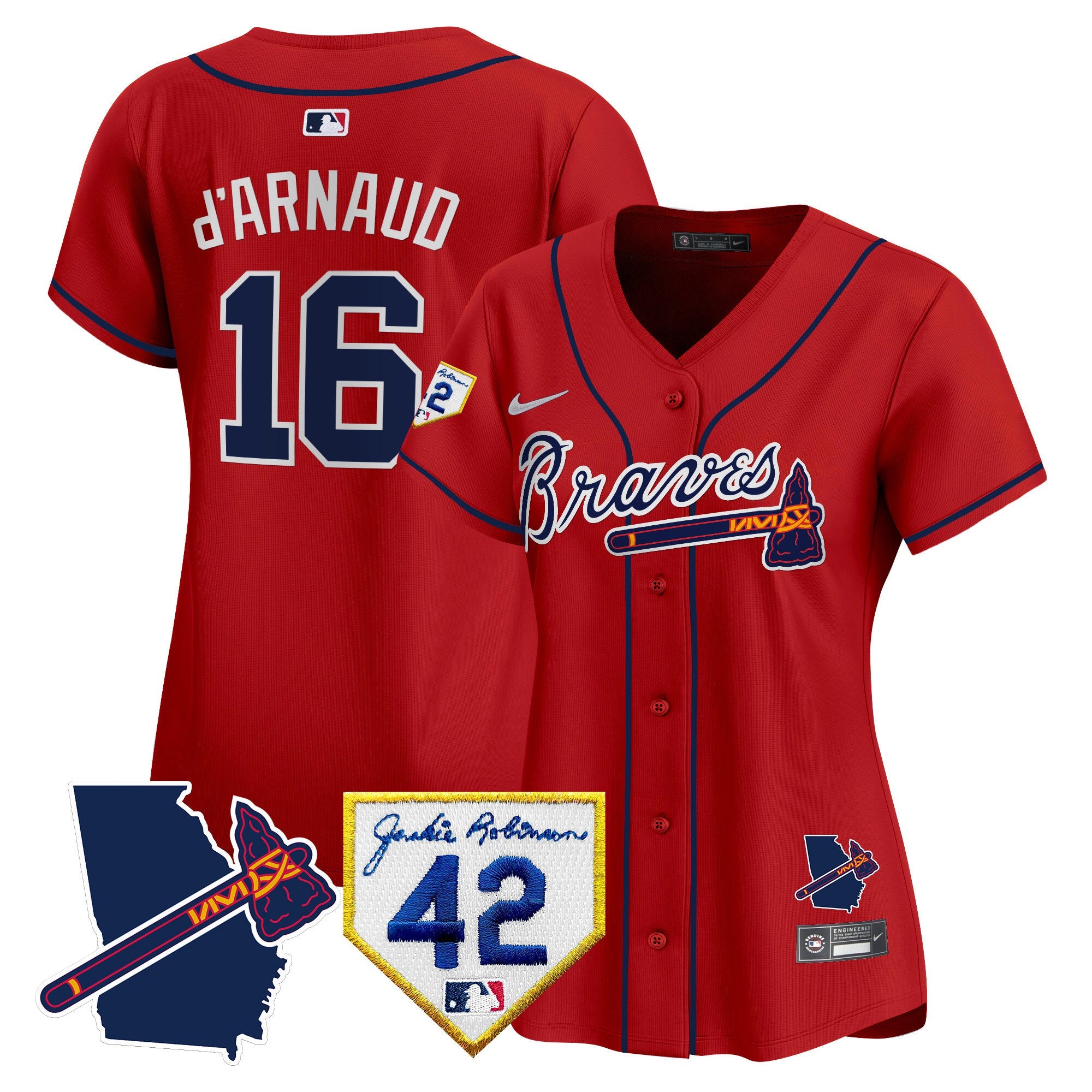 Women’s Atlanta 2024 Robinson & Georgia Patch Vapor Premier Limited Jersey