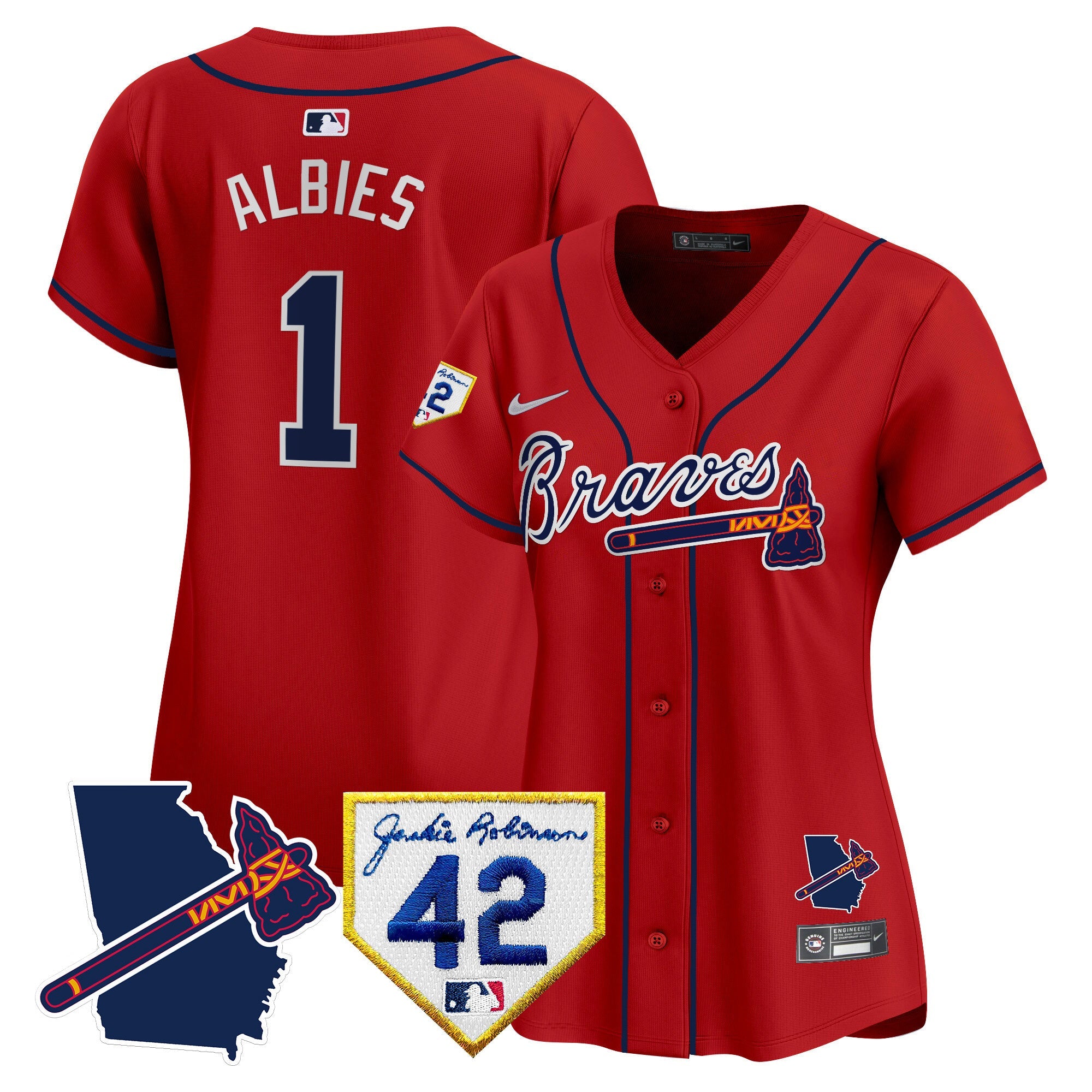 Women’s Atlanta 2024 Robinson & Georgia Patch Vapor Premier Limited Jersey