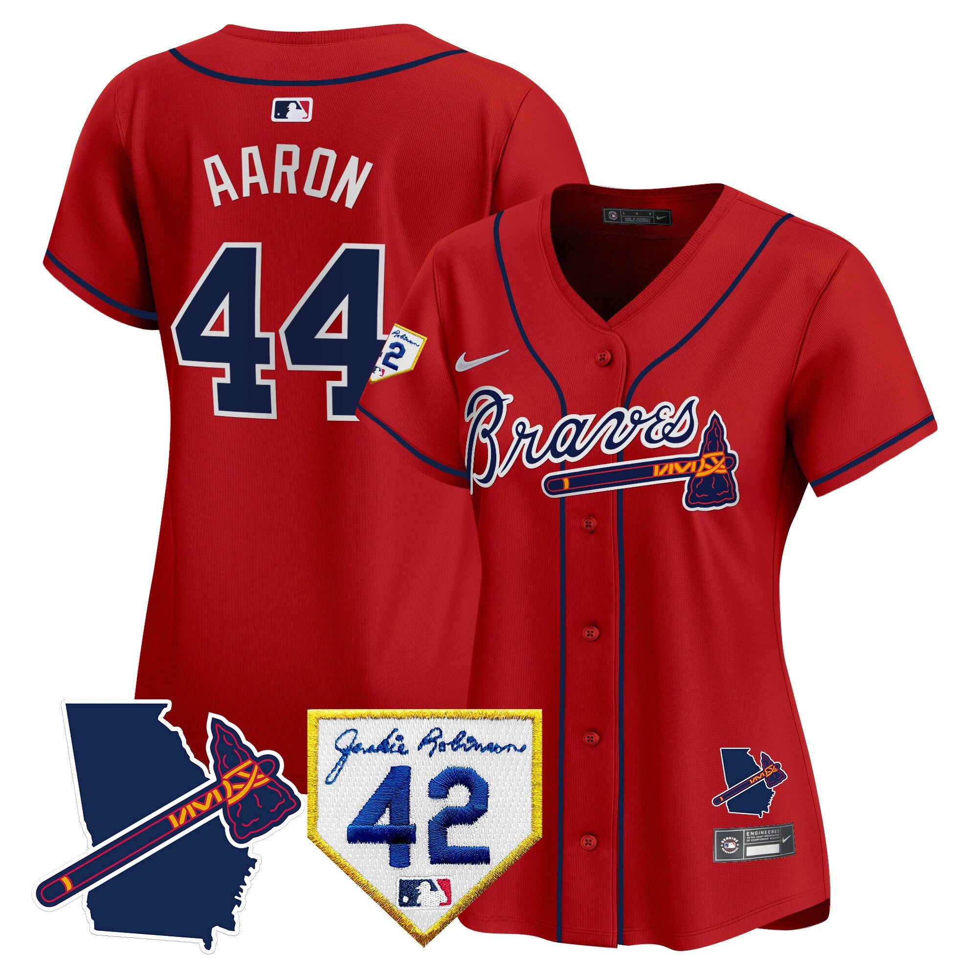 Women’s Atlanta 2024 Robinson & Georgia Patch Vapor Premier Limited Jersey