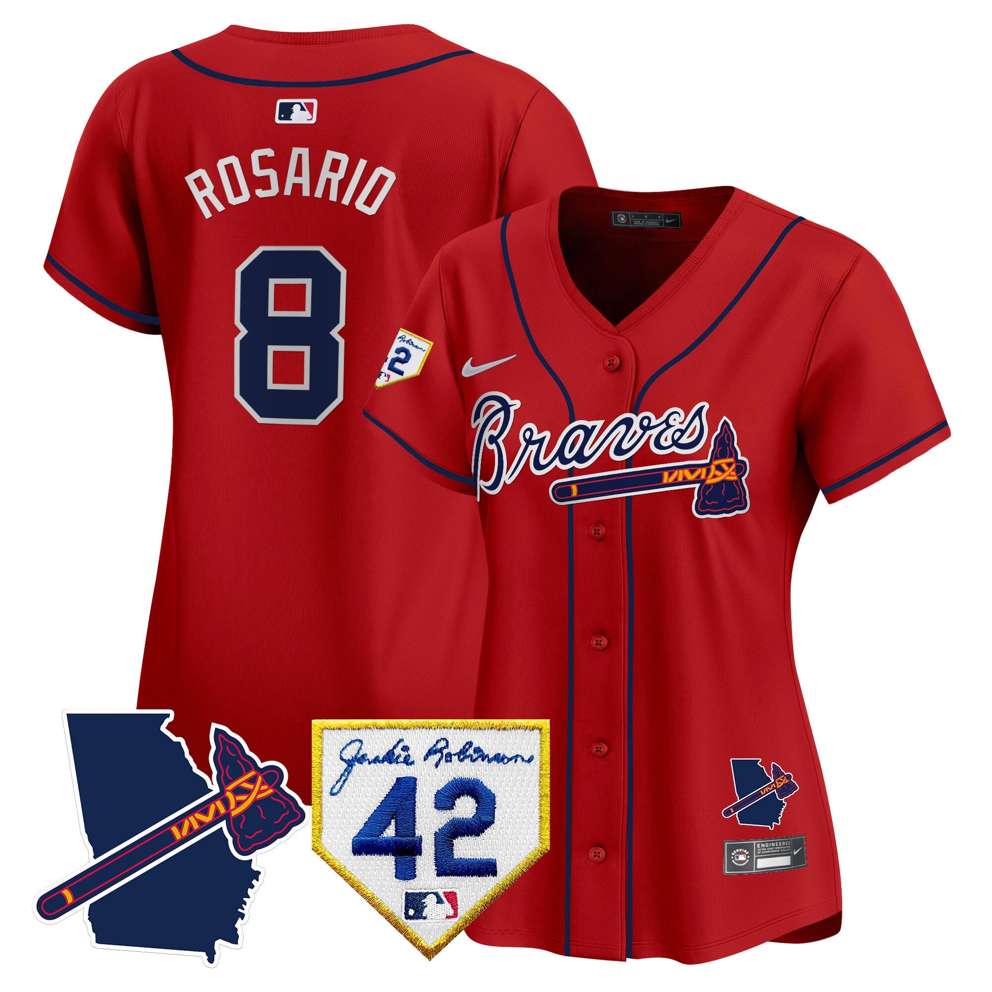 Women’s Atlanta 2024 Robinson & Georgia Patch Vapor Premier Limited Jersey