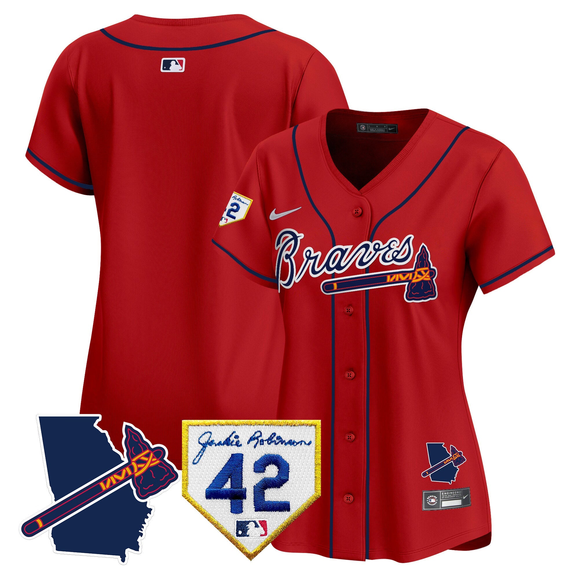 Women’s Atlanta 2024 Robinson & Georgia Patch Vapor Premier Limited Jersey